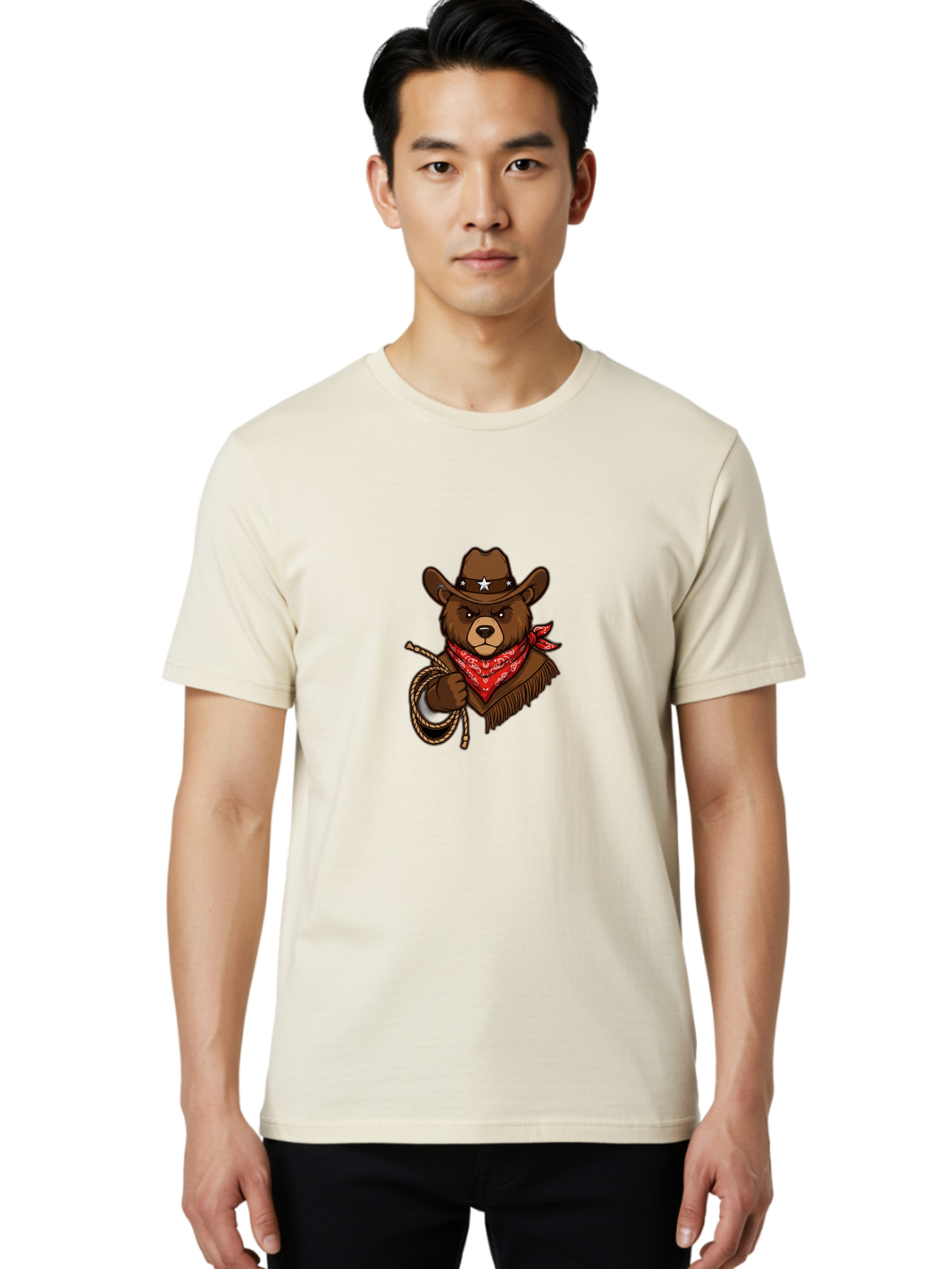 Cowboy-Bear Men'S Graphic Tee, 100% Cotton, Comfortable Casual Summer Wear, Machine Washable, Vintage Camera, Old Camera, Antique Camera, Black Camera, Classic Photography, Photography Equipment, Nostalgic Device, Film Camera, Camera Art Bae986