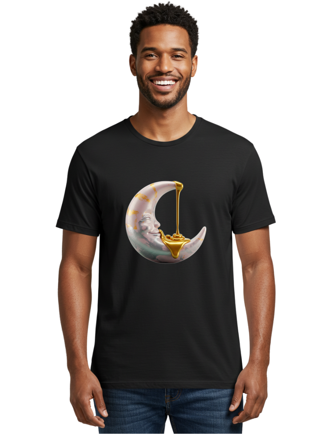 Crescent-Moon-Pouring-Oil Men'S Graphic Tee, 100% Cotton, Comfortable Casual Summer Wear, Machine Washable, Vintage Camera, Old Camera, Antique Camera, Black Camera, Classic Photography, Photography Equipment, Nostalgic Device, Film Camera, Bae988