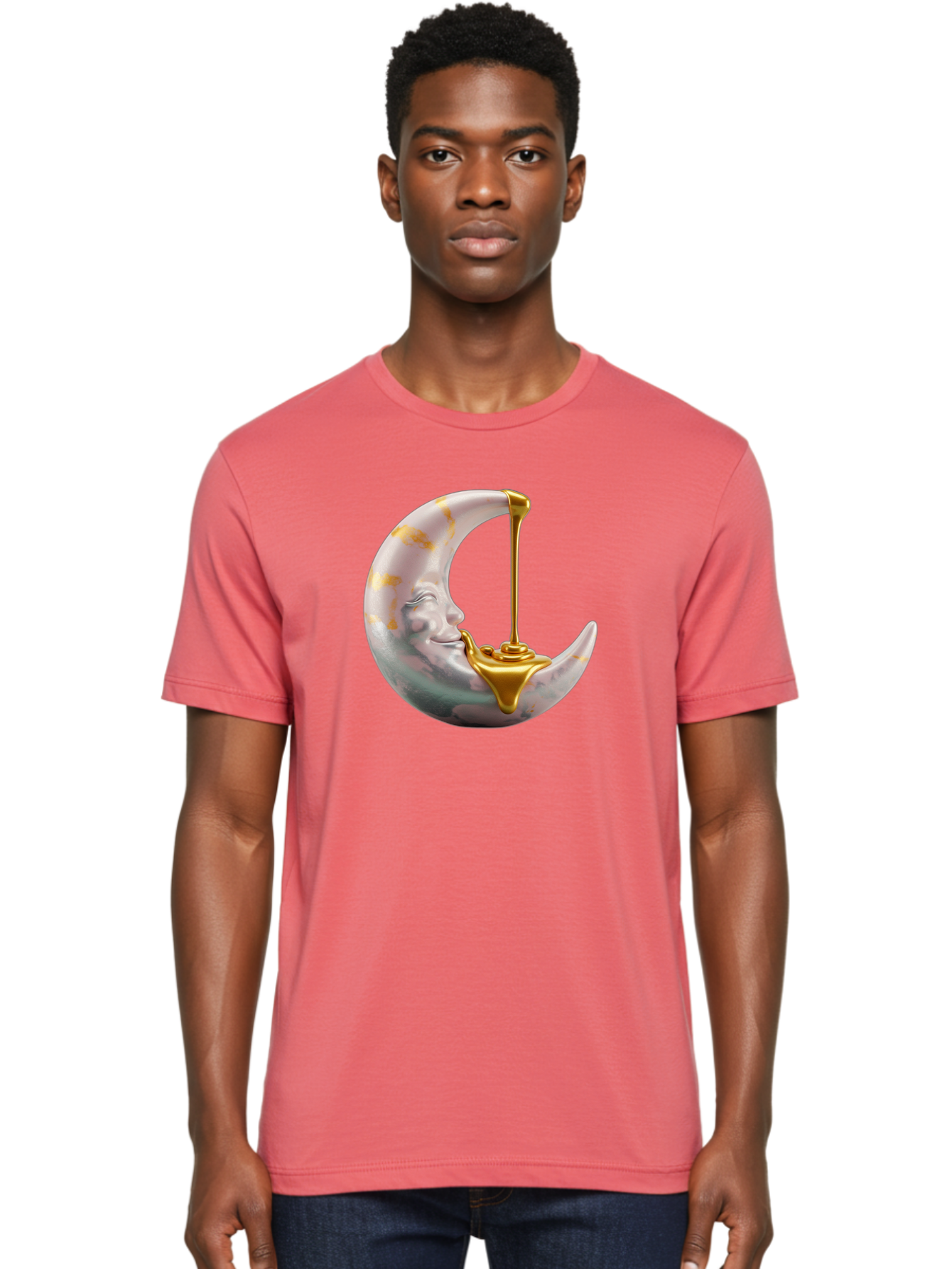 Crescent-Moon-Pouring-Oil Men'S Graphic Tee, 100% Cotton, Comfortable Casual Summer Wear, Machine Washable, Vintage Camera, Old Camera, Antique Camera, Black Camera, Classic Photography, Photography Equipment, Nostalgic Device, Film Camera, Bae988