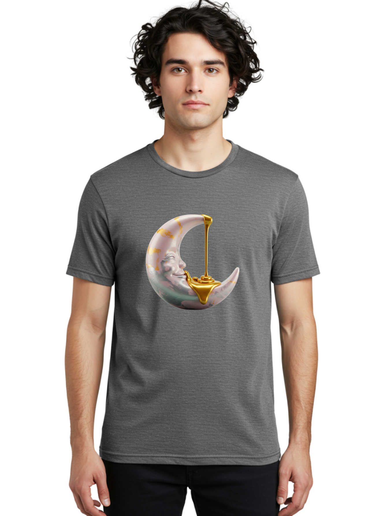 Crescent-Moon-Pouring-Oil Men'S Graphic Tee, 100% Cotton, Comfortable Casual Summer Wear, Machine Washable, Vintage Camera, Old Camera, Antique Camera, Black Camera, Classic Photography, Photography Equipment, Nostalgic Device, Film Camera, Bae988
