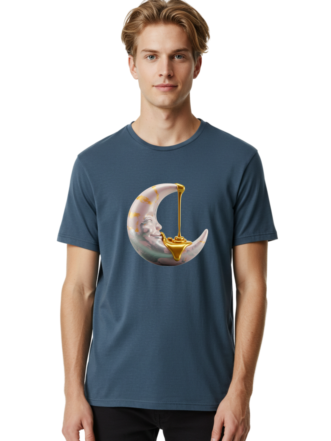 Crescent-Moon-Pouring-Oil Men'S Graphic Tee, 100% Cotton, Comfortable Casual Summer Wear, Machine Washable, Vintage Camera, Old Camera, Antique Camera, Black Camera, Classic Photography, Photography Equipment, Nostalgic Device, Film Camera, Bae988