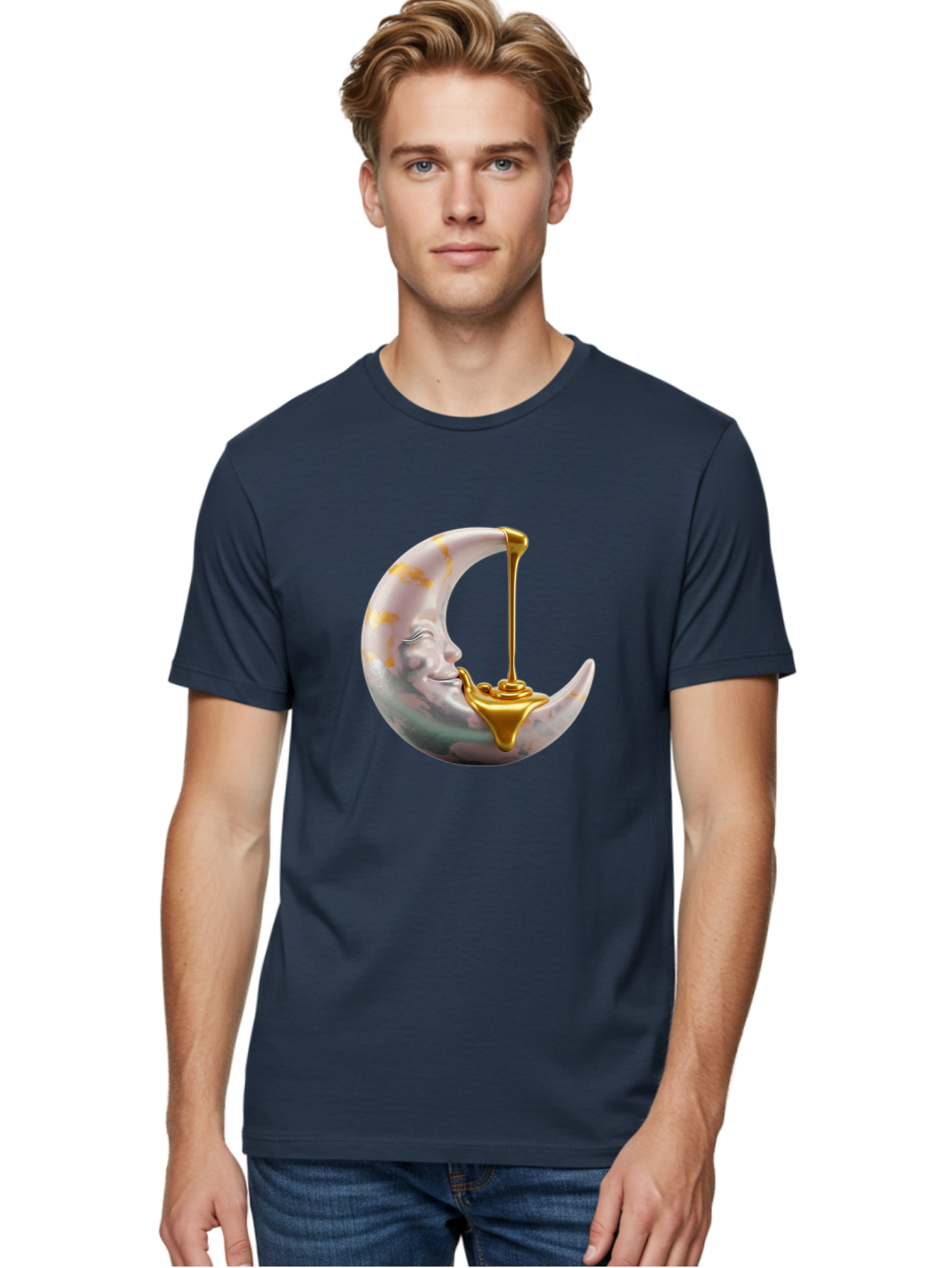 Crescent-Moon-Pouring-Oil Men'S Graphic Tee, 100% Cotton, Comfortable Casual Summer Wear, Machine Washable, Vintage Camera, Old Camera, Antique Camera, Black Camera, Classic Photography, Photography Equipment, Nostalgic Device, Film Camera, Bae988