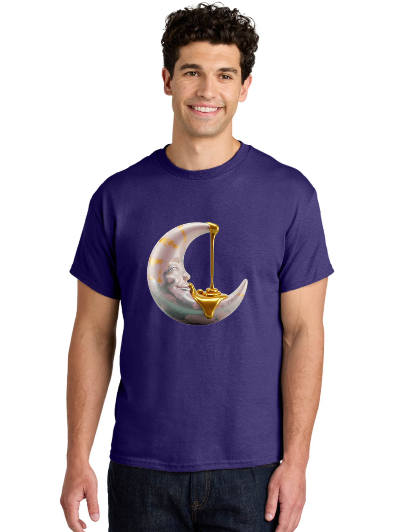Crescent-Moon-Pouring-Oil Men'S Graphic Tee, 100% Cotton, Comfortable Casual Summer Wear, Machine Washable, Vintage Camera, Old Camera, Antique Camera, Black Camera, Classic Photography, Photography Equipment, Nostalgic Device, Film Camera, Bae988