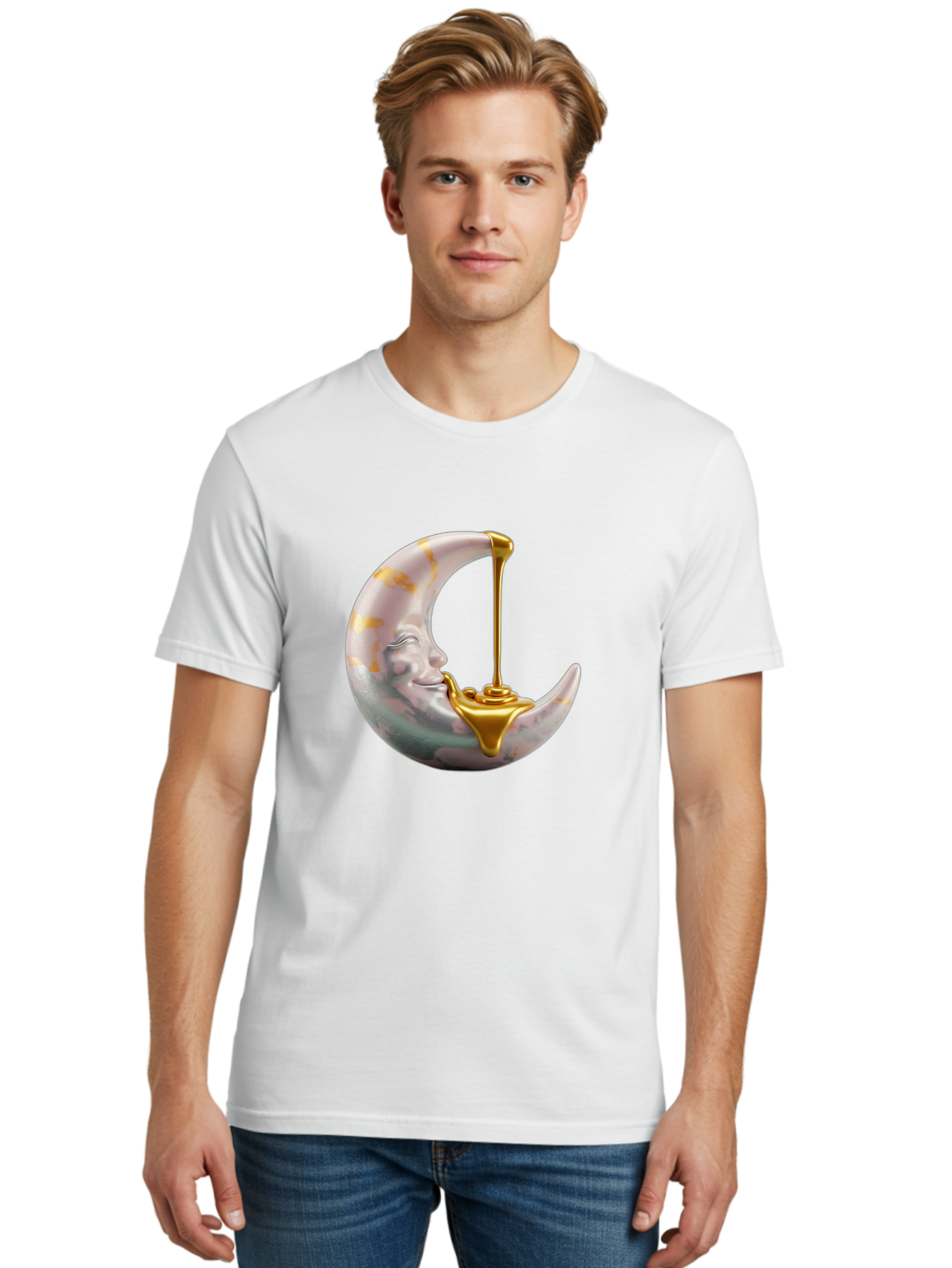 Crescent-Moon-Pouring-Oil Men'S Graphic Tee, 100% Cotton, Comfortable Casual Summer Wear, Machine Washable, Vintage Camera, Old Camera, Antique Camera, Black Camera, Classic Photography, Photography Equipment, Nostalgic Device, Film Camera, Bae988