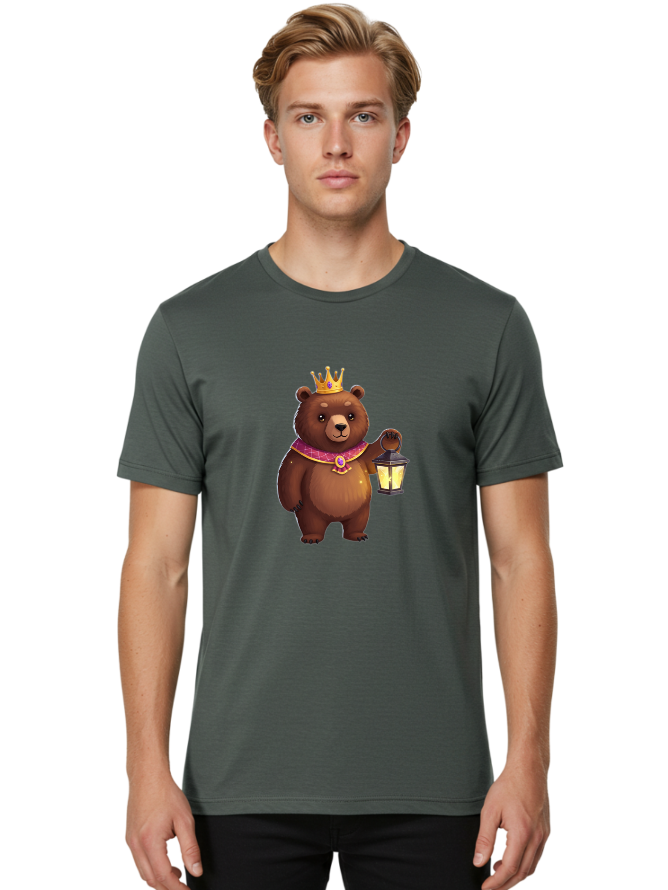 Crowned-Bear-With-Lantern Men'S Graphic Tee, 100% Cotton, Comfortable Casual Summer Wear, Machine Washable, Vintage Camera, Old Camera, Antique Camera, Black Camera, Classic Photography, Photography Equipment, Nostalgic Device, Film Camera, Bae989