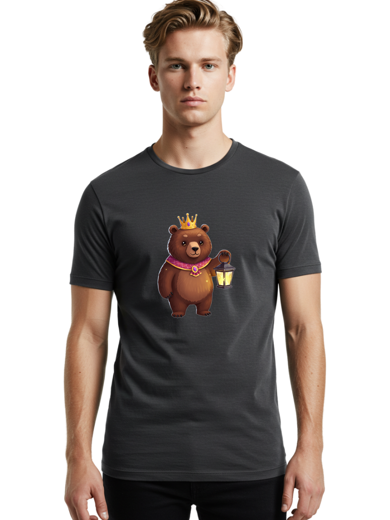 Crowned-Bear-With-Lantern Men'S Graphic Tee, 100% Cotton, Comfortable Casual Summer Wear, Machine Washable, Vintage Camera, Old Camera, Antique Camera, Black Camera, Classic Photography, Photography Equipment, Nostalgic Device, Film Camera, Bae989