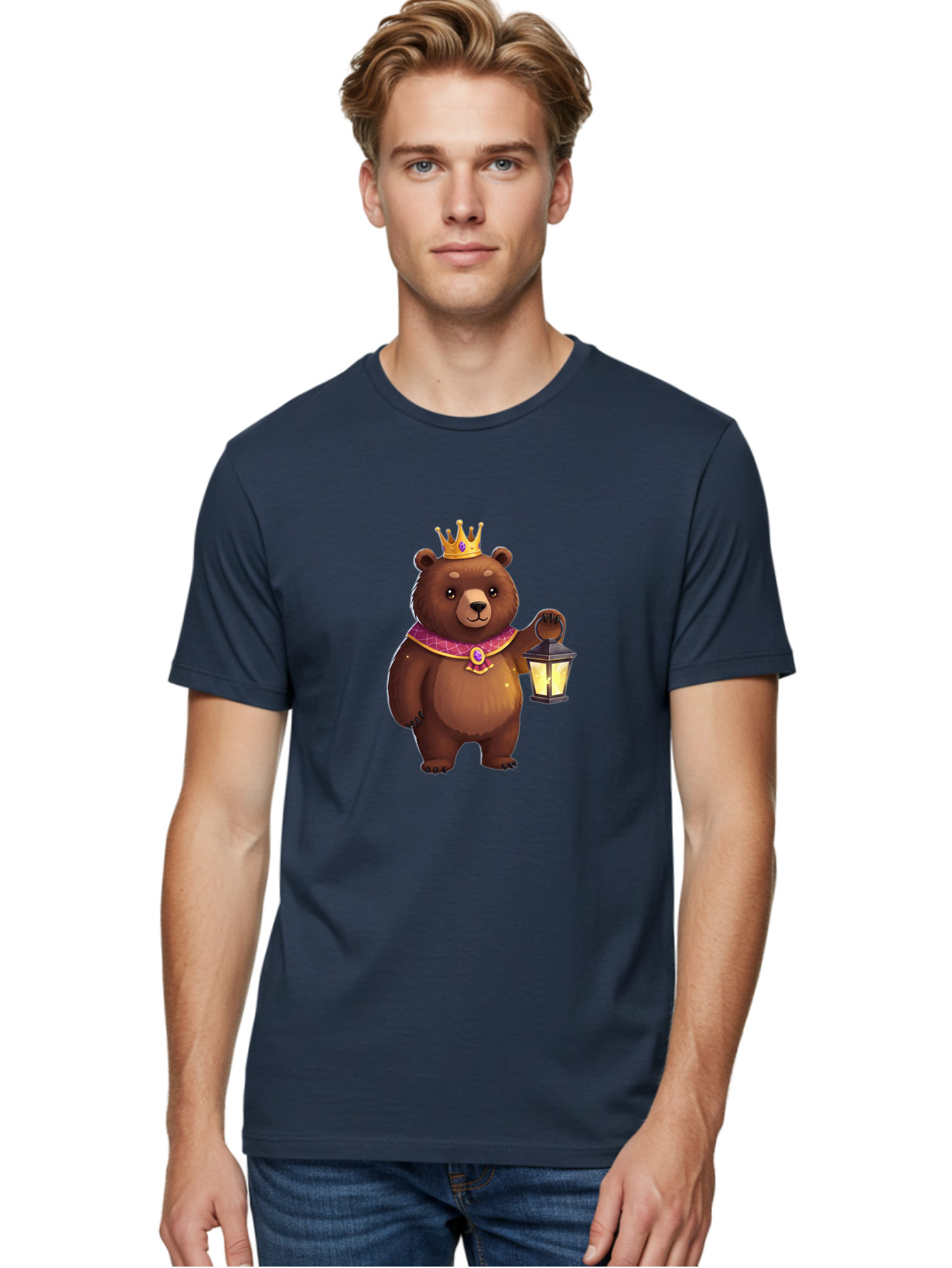 Crowned-Bear-With-Lantern Men'S Graphic Tee, 100% Cotton, Comfortable Casual Summer Wear, Machine Washable, Vintage Camera, Old Camera, Antique Camera, Black Camera, Classic Photography, Photography Equipment, Nostalgic Device, Film Camera, Bae989