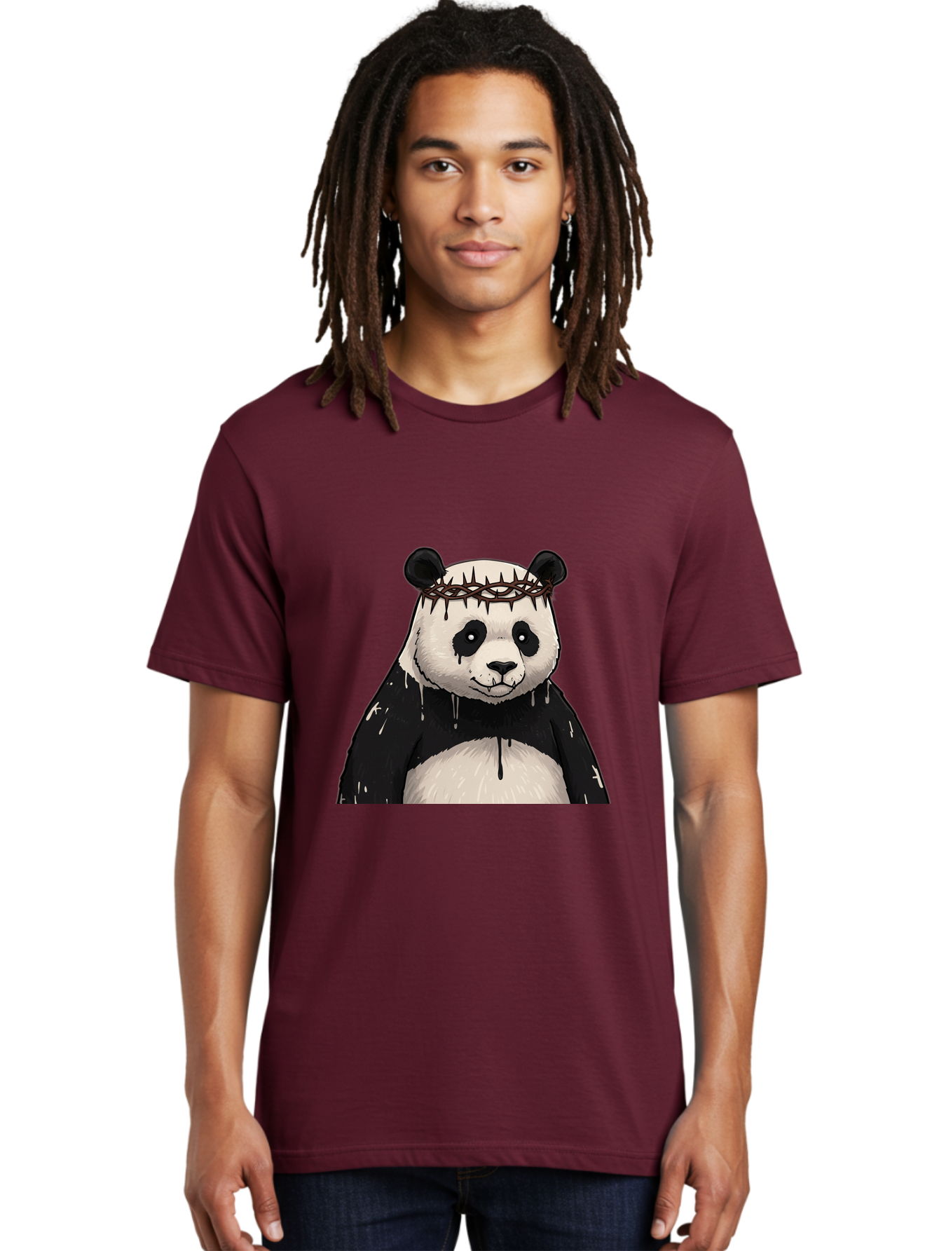 Crowned-Panda-1 Men'S Graphic Tee, 100% Cotton, Comfortable Casual Summer Wear, Machine Washable, Vintage Camera, Old Camera, Antique Camera, Black Camera, Classic Photography, Photography Equipment, Nostalgic Device, Film Camera, Camera Art Bae990