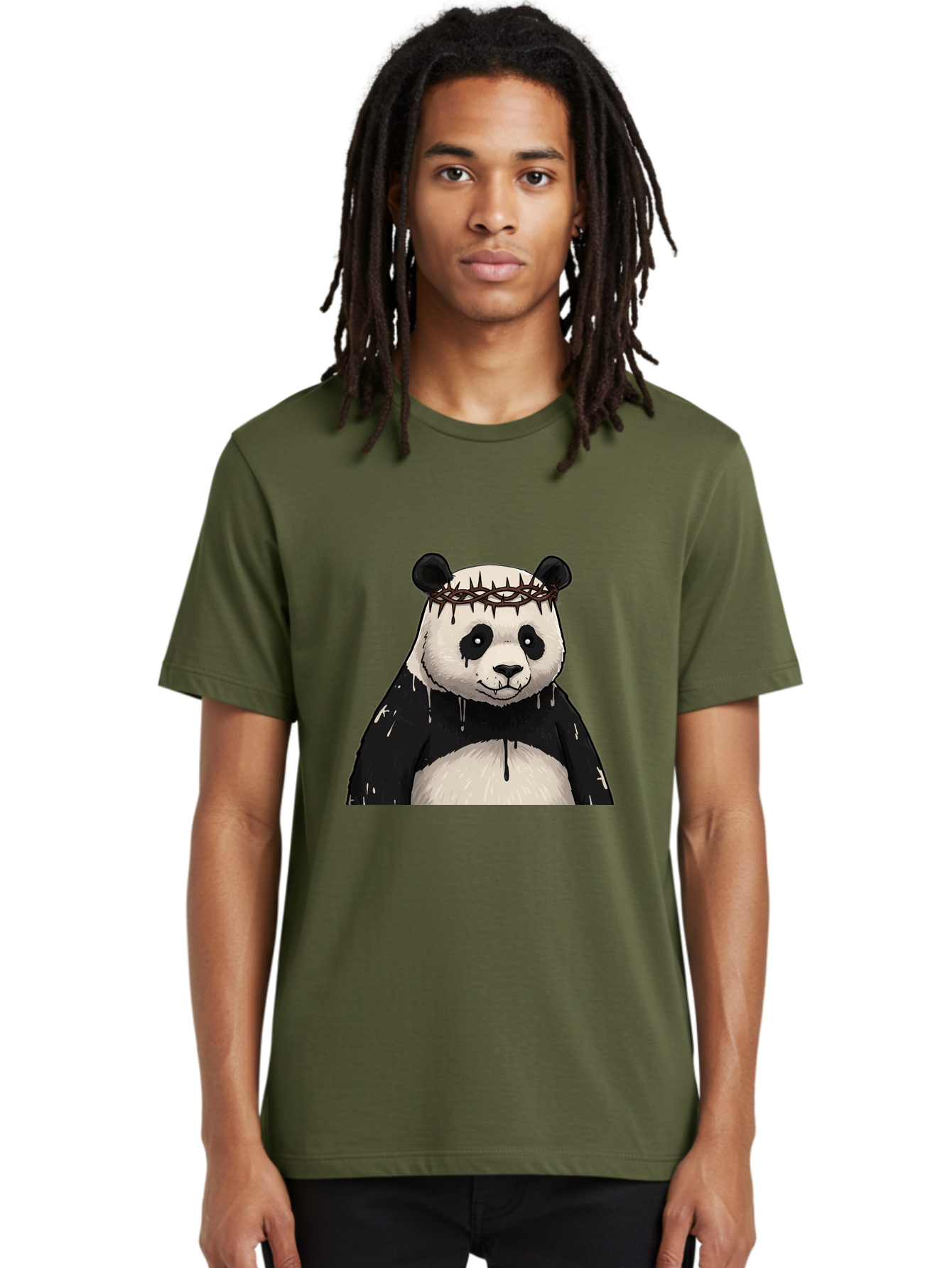 Crowned-Panda-1 Men'S Graphic Tee, 100% Cotton, Comfortable Casual Summer Wear, Machine Washable, Vintage Camera, Old Camera, Antique Camera, Black Camera, Classic Photography, Photography Equipment, Nostalgic Device, Film Camera, Camera Art Bae990