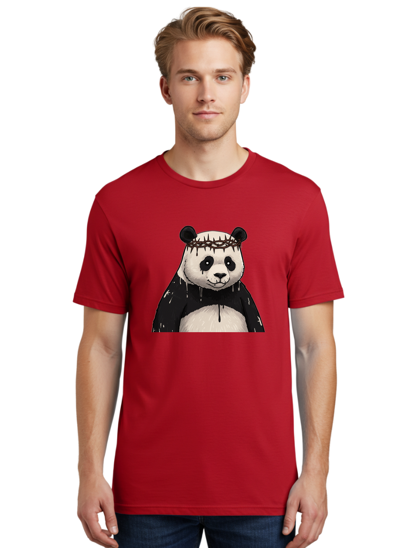 Crowned-Panda-1 Men'S Graphic Tee, 100% Cotton, Comfortable Casual Summer Wear, Machine Washable, Vintage Camera, Old Camera, Antique Camera, Black Camera, Classic Photography, Photography Equipment, Nostalgic Device, Film Camera, Camera Art Bae990