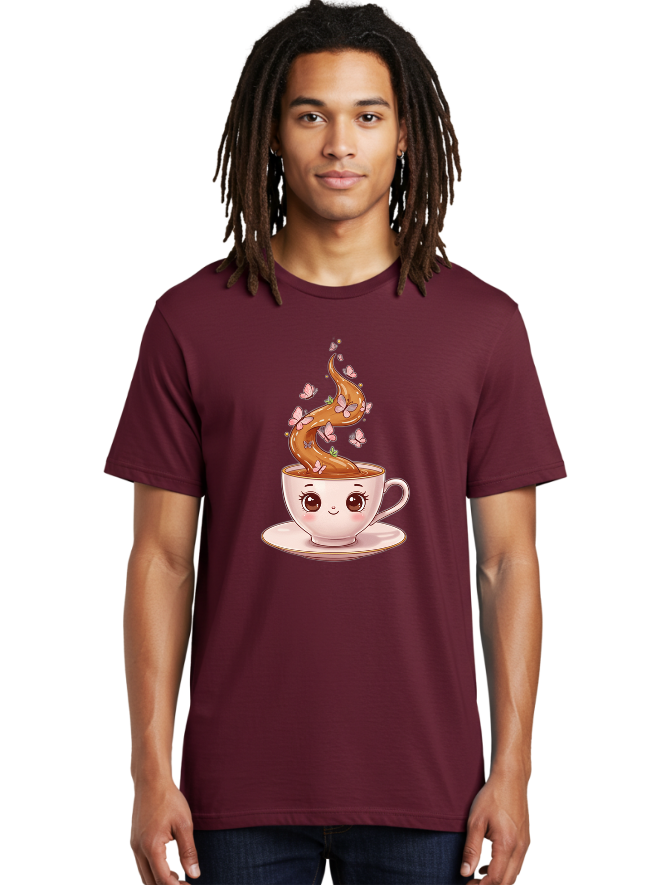 Cup-Of-Coffee-1 Men'S Graphic Tee, 100% Cotton, Comfortable Casual Summer Wear, Machine Washable, Vintage Camera, Old Camera, Antique Camera, Black Camera, Classic Photography, Photography Equipment, Nostalgic Device, Film Camera, Camera Art Bae994