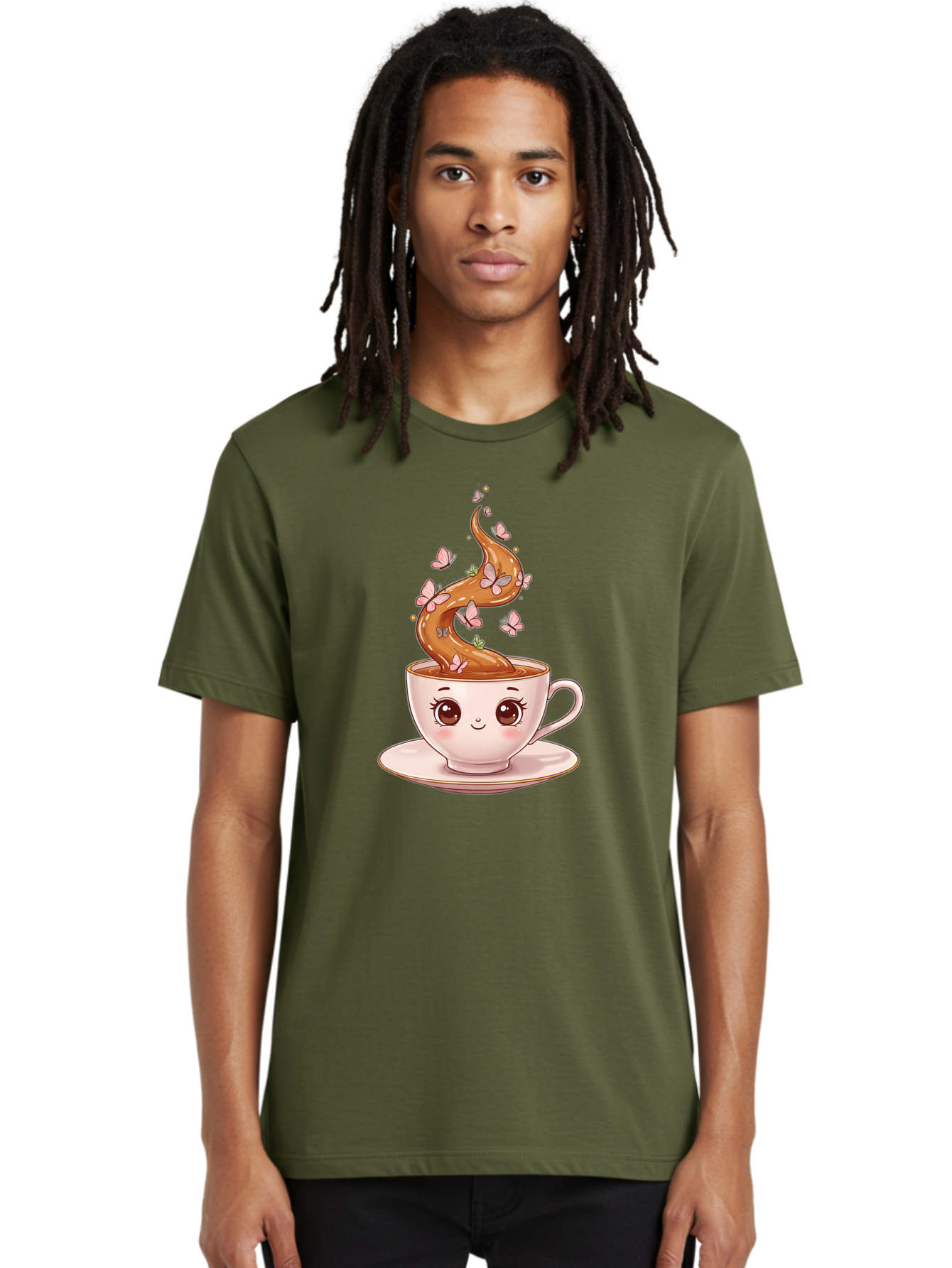 Cup-Of-Coffee-1 Men'S Graphic Tee, 100% Cotton, Comfortable Casual Summer Wear, Machine Washable, Vintage Camera, Old Camera, Antique Camera, Black Camera, Classic Photography, Photography Equipment, Nostalgic Device, Film Camera, Camera Art Bae994