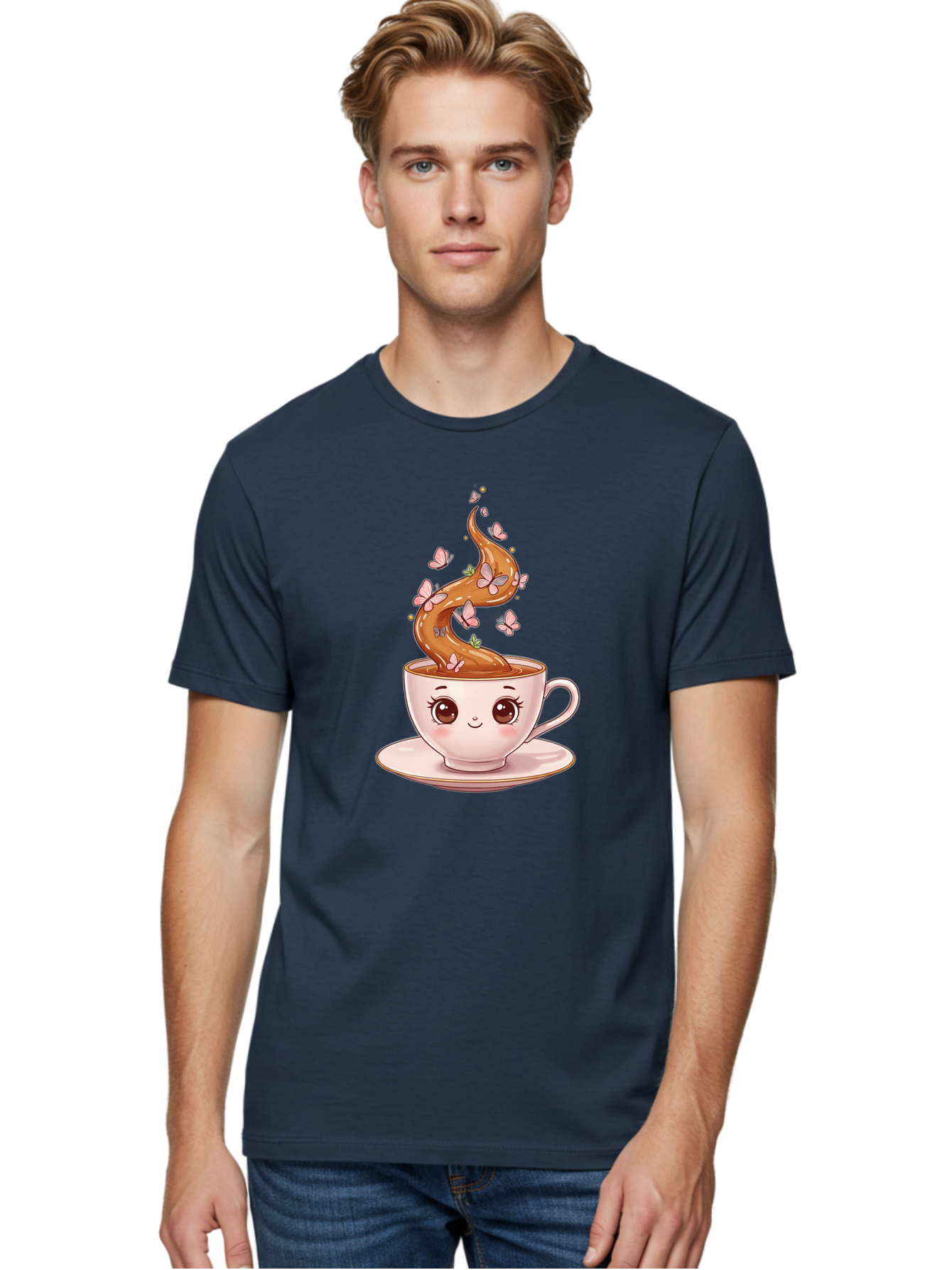 Cup-Of-Coffee-1 Men'S Graphic Tee, 100% Cotton, Comfortable Casual Summer Wear, Machine Washable, Vintage Camera, Old Camera, Antique Camera, Black Camera, Classic Photography, Photography Equipment, Nostalgic Device, Film Camera, Camera Art Bae994