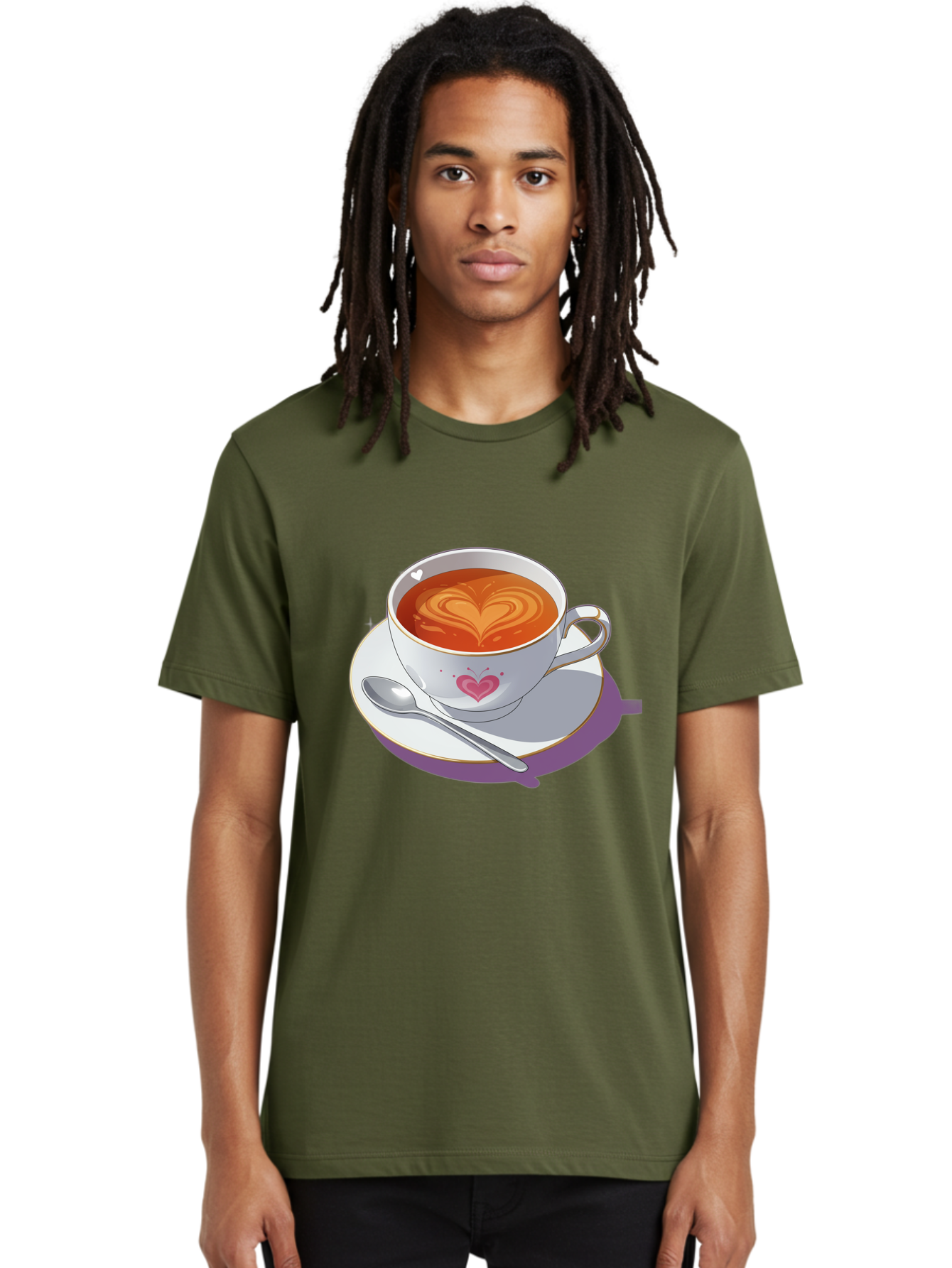 Cup-Of-Coffee-With-Heart Men'S Graphic Tee, 100% Cotton, Comfortable Casual Summer Wear, Machine Washable, Vintage Camera, Old Camera, Antique Camera, Black Camera, Classic Photography, Photography Equipment, Nostalgic Device, Film Camera, Bae995