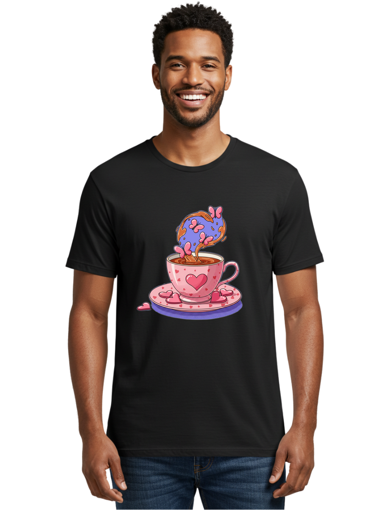 Cup-Of-Hearts Men'S Graphic Tee, 100% Cotton, Comfortable Casual Summer Wear, Machine Washable, Vintage Camera, Old Camera, Antique Camera, Black Camera, Classic Photography, Photography Equipment, Nostalgic Device, Film Camera, Camera Art Bae997