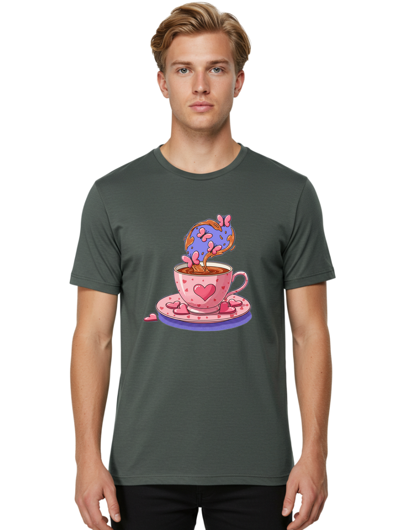 Cup-Of-Hearts Men'S Graphic Tee, 100% Cotton, Comfortable Casual Summer Wear, Machine Washable, Vintage Camera, Old Camera, Antique Camera, Black Camera, Classic Photography, Photography Equipment, Nostalgic Device, Film Camera, Camera Art Bae997