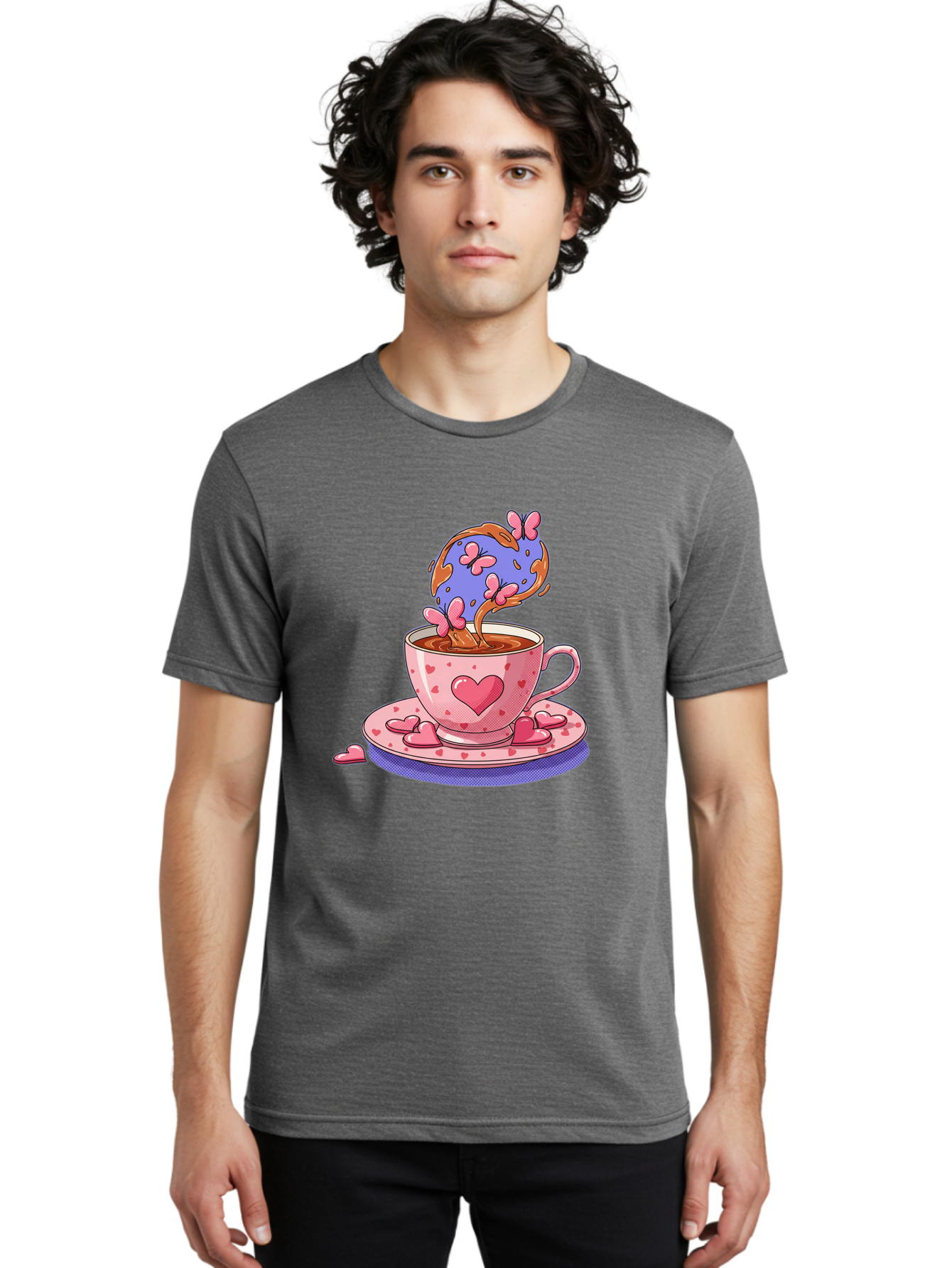 Cup-Of-Hearts Men'S Graphic Tee, 100% Cotton, Comfortable Casual Summer Wear, Machine Washable, Vintage Camera, Old Camera, Antique Camera, Black Camera, Classic Photography, Photography Equipment, Nostalgic Device, Film Camera, Camera Art Bae997