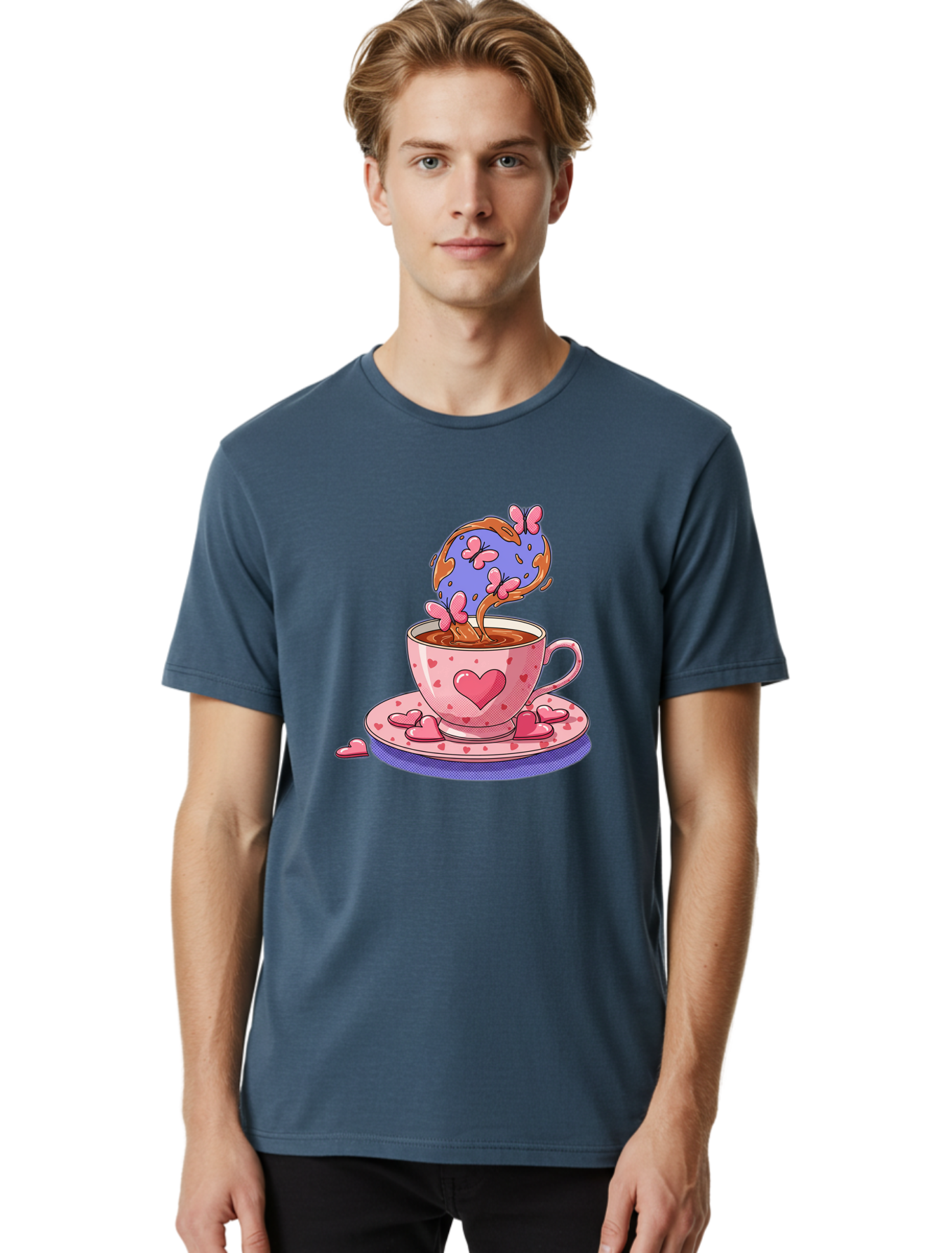 Cup-Of-Hearts Men'S Graphic Tee, 100% Cotton, Comfortable Casual Summer Wear, Machine Washable, Vintage Camera, Old Camera, Antique Camera, Black Camera, Classic Photography, Photography Equipment, Nostalgic Device, Film Camera, Camera Art Bae997