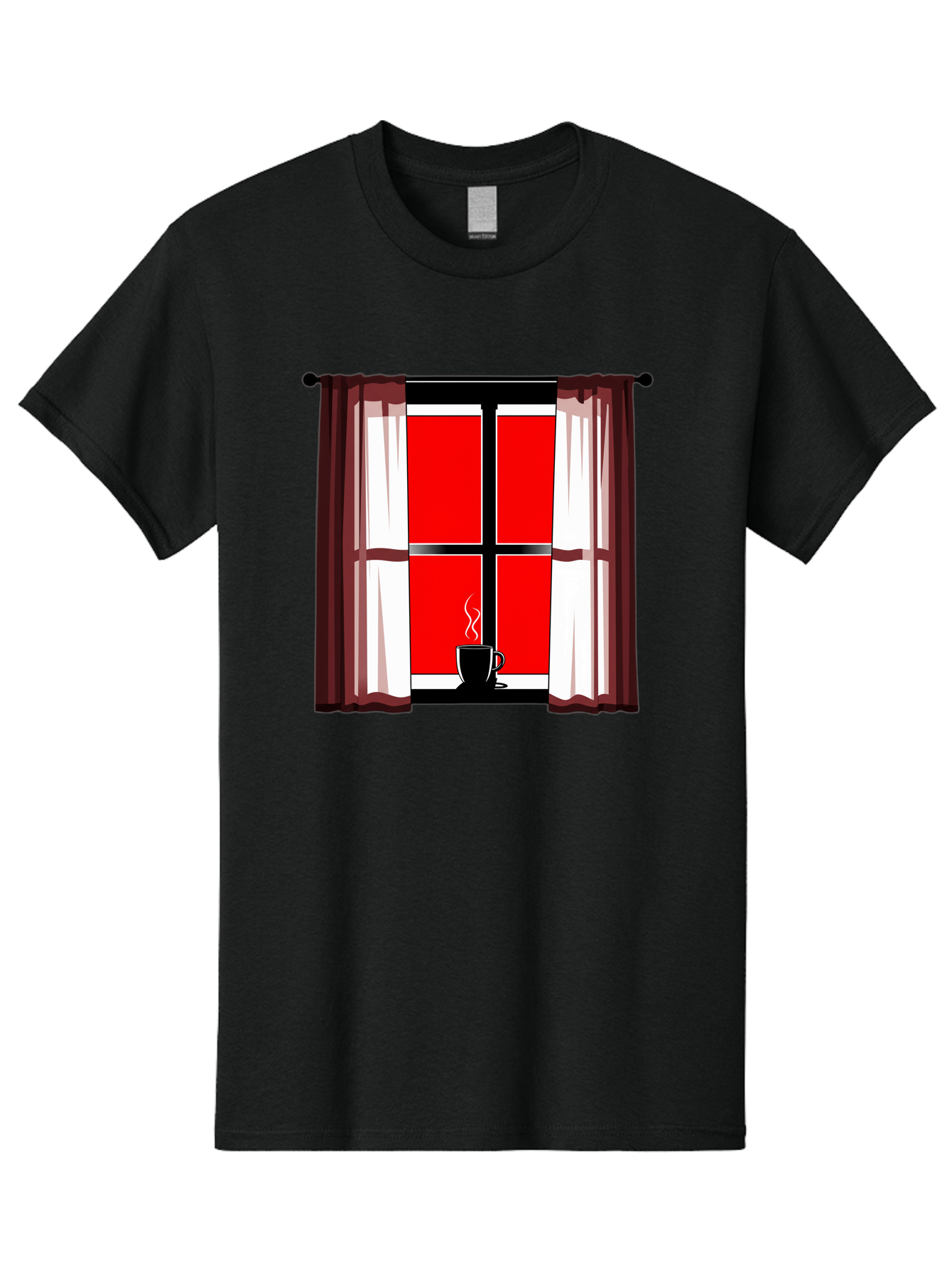 Cup-On-Windowsill Men'S Graphic Tee, 100% Cotton, Comfortable Casual Summer Wear, Machine Washable, Vintage Camera, Old Camera, Antique Camera, Black Camera, Classic Photography, Photography Equipment, Nostalgic Device, Film Camera, Camera Art Bae998