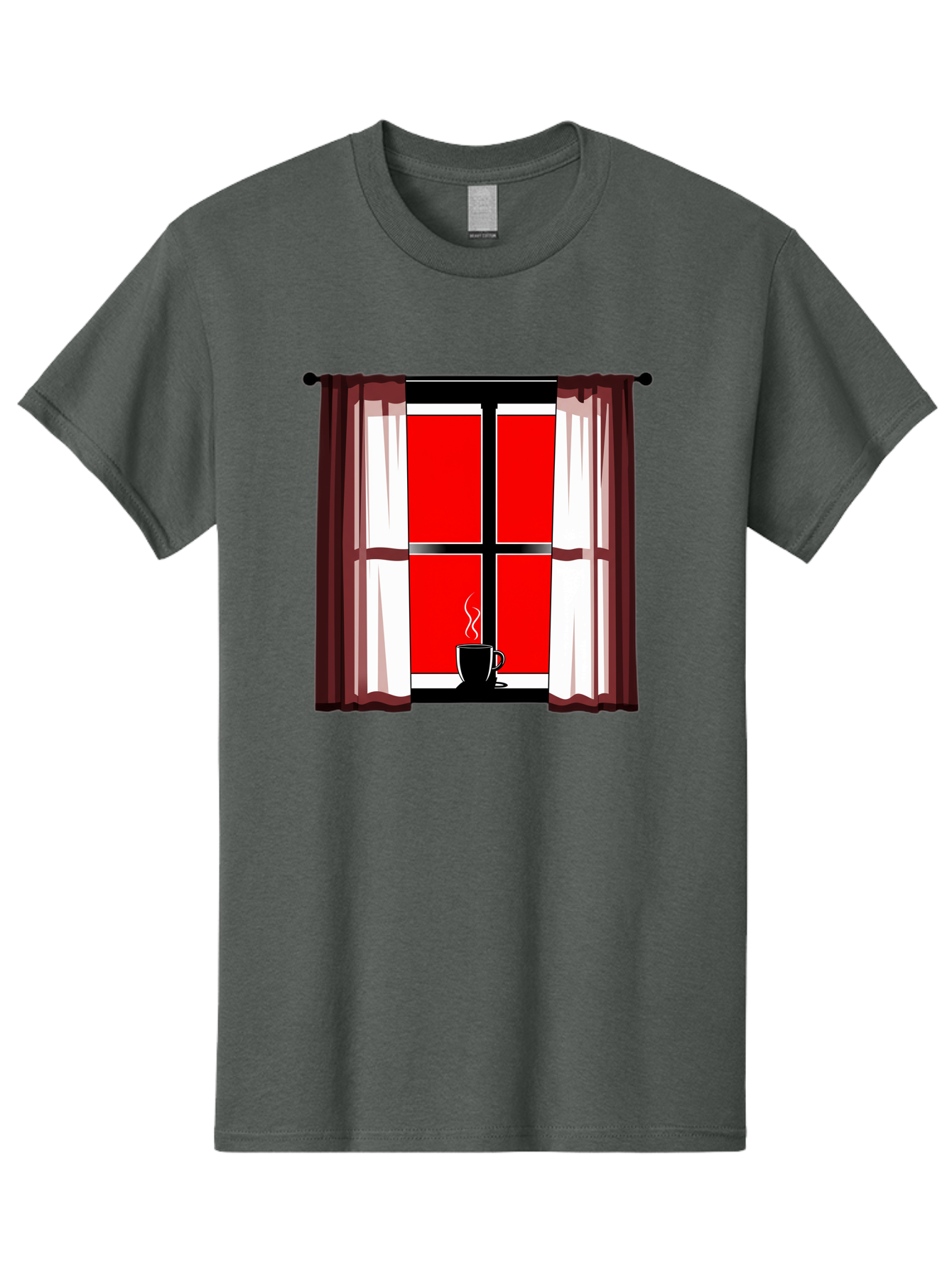 Cup-On-Windowsill Men'S Graphic Tee, 100% Cotton, Comfortable Casual Summer Wear, Machine Washable, Vintage Camera, Old Camera, Antique Camera, Black Camera, Classic Photography, Photography Equipment, Nostalgic Device, Film Camera, Camera Art Bae998