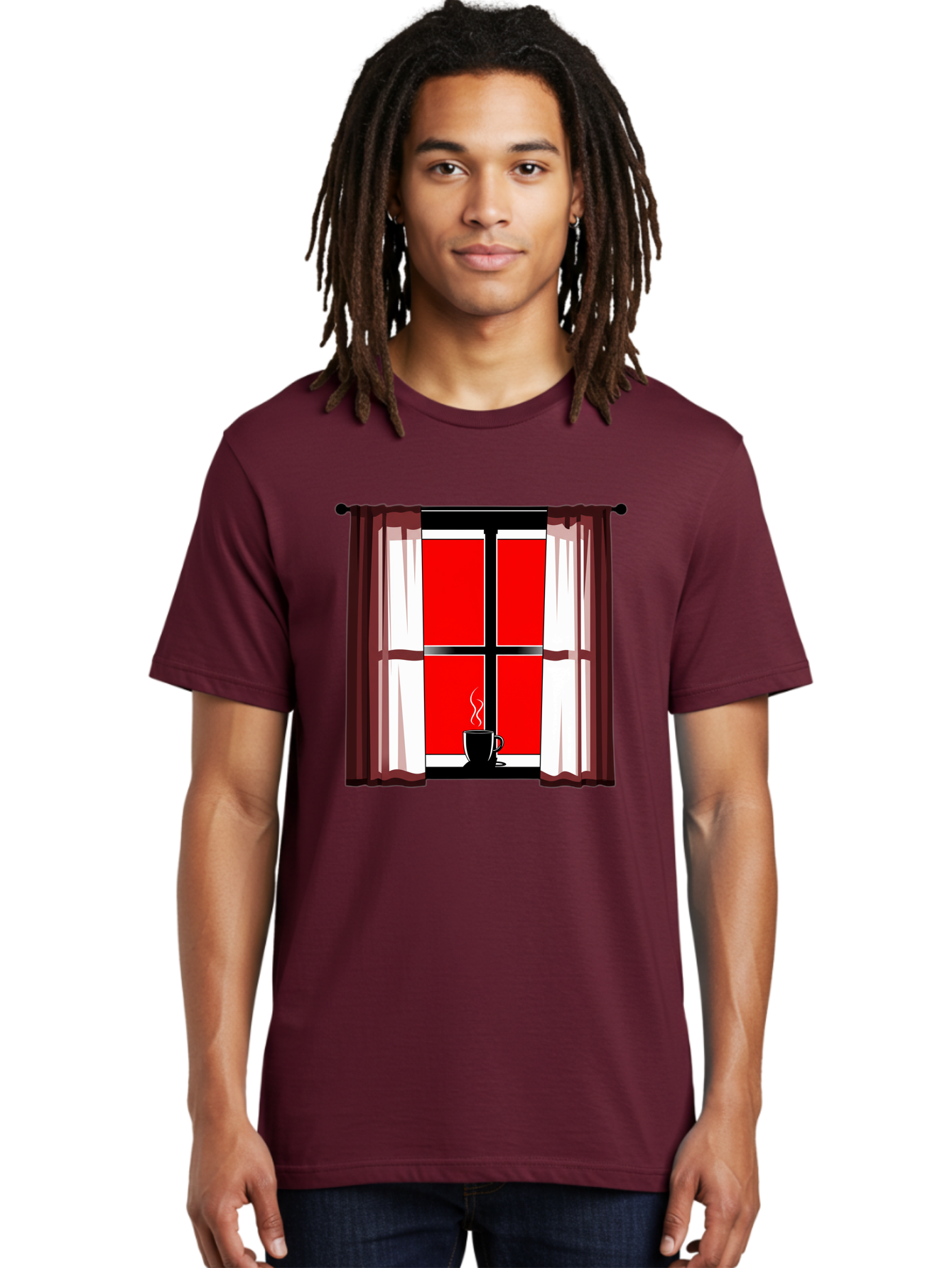 Cup-On-Windowsill Men'S Graphic Tee, 100% Cotton, Comfortable Casual Summer Wear, Machine Washable, Vintage Camera, Old Camera, Antique Camera, Black Camera, Classic Photography, Photography Equipment, Nostalgic Device, Film Camera, Camera Art Bae998