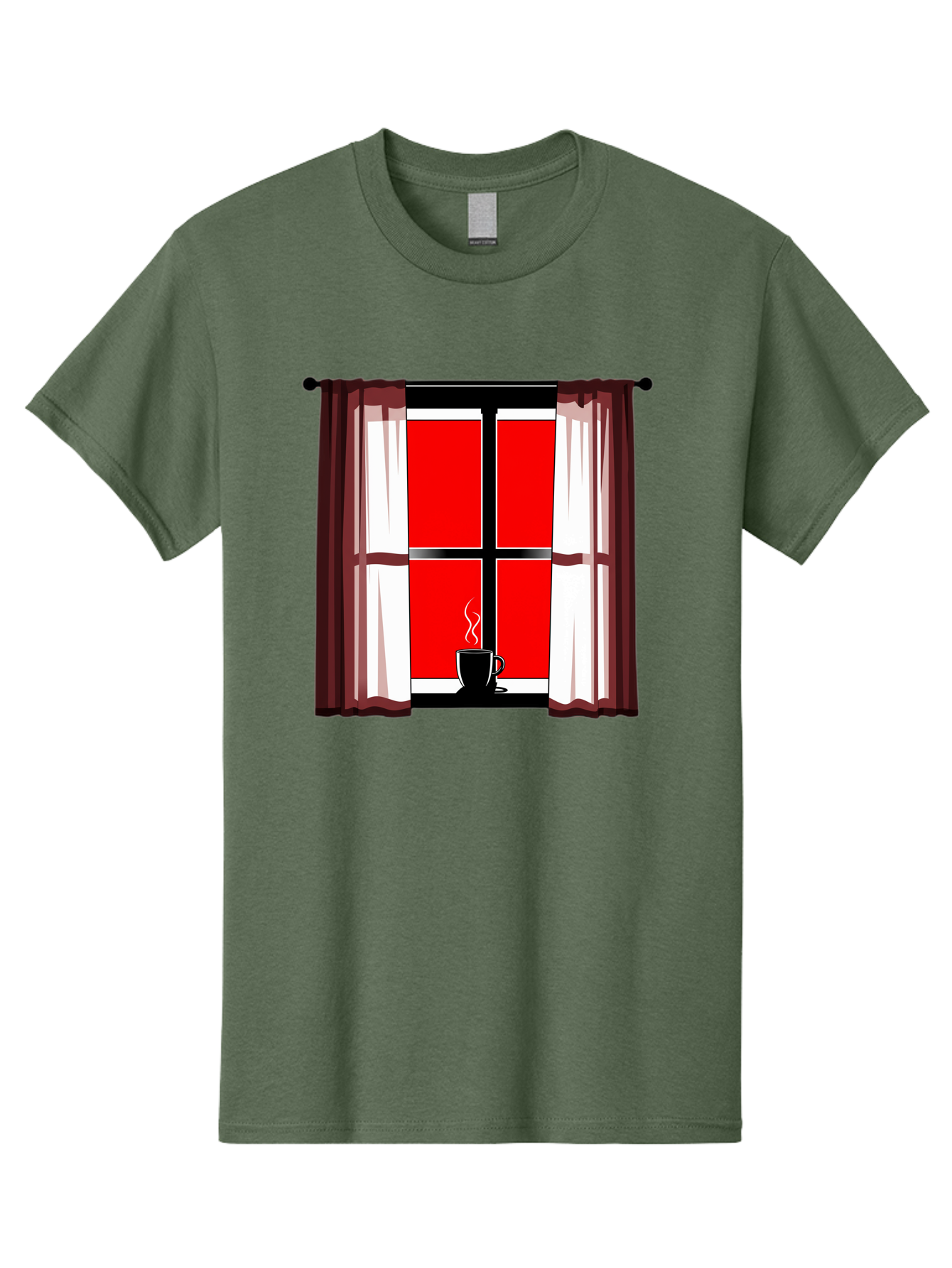 Cup-On-Windowsill Men'S Graphic Tee, 100% Cotton, Comfortable Casual Summer Wear, Machine Washable, Vintage Camera, Old Camera, Antique Camera, Black Camera, Classic Photography, Photography Equipment, Nostalgic Device, Film Camera, Camera Art Bae998