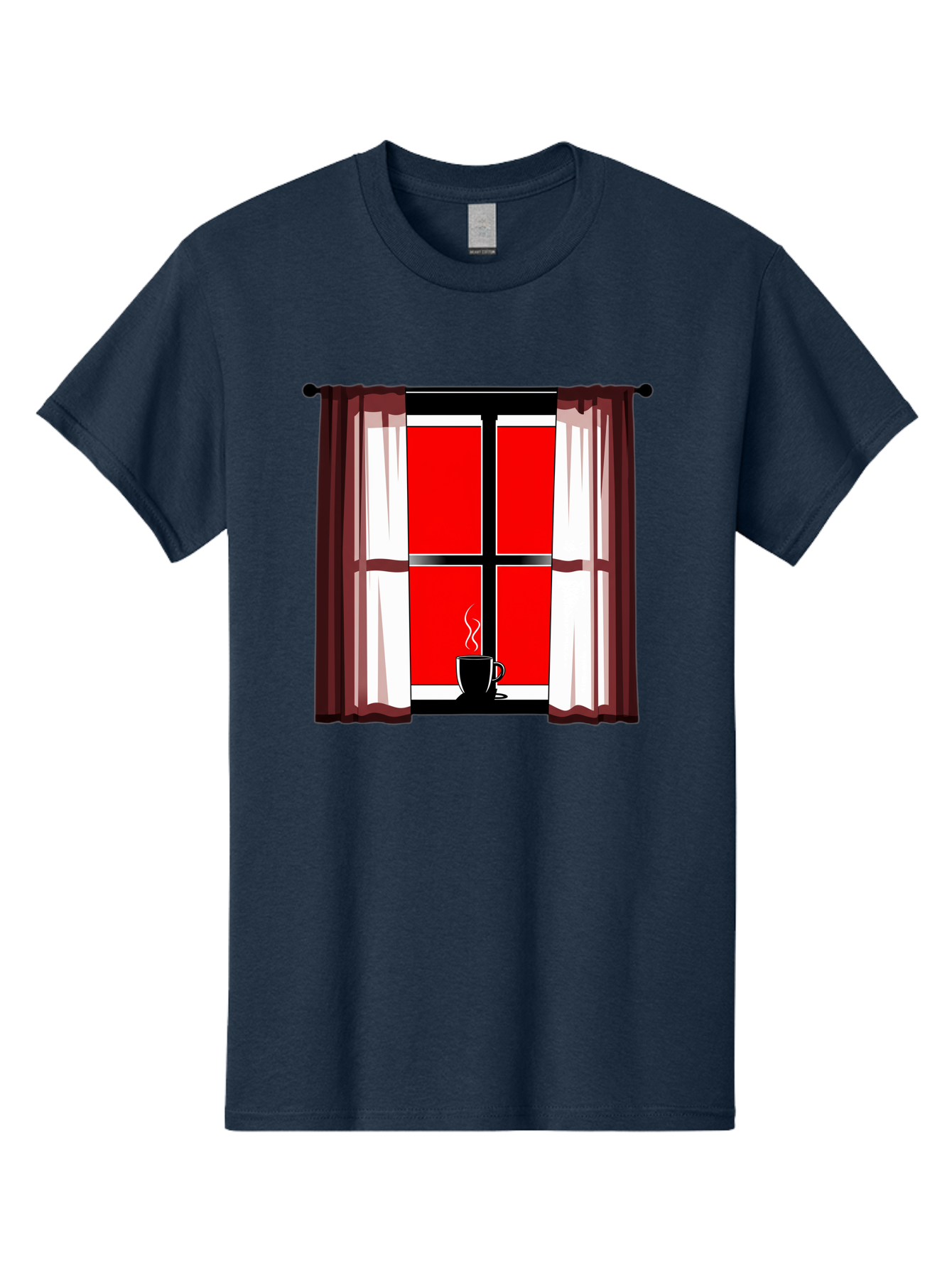 Cup-On-Windowsill Men'S Graphic Tee, 100% Cotton, Comfortable Casual Summer Wear, Machine Washable, Vintage Camera, Old Camera, Antique Camera, Black Camera, Classic Photography, Photography Equipment, Nostalgic Device, Film Camera, Camera Art Bae998