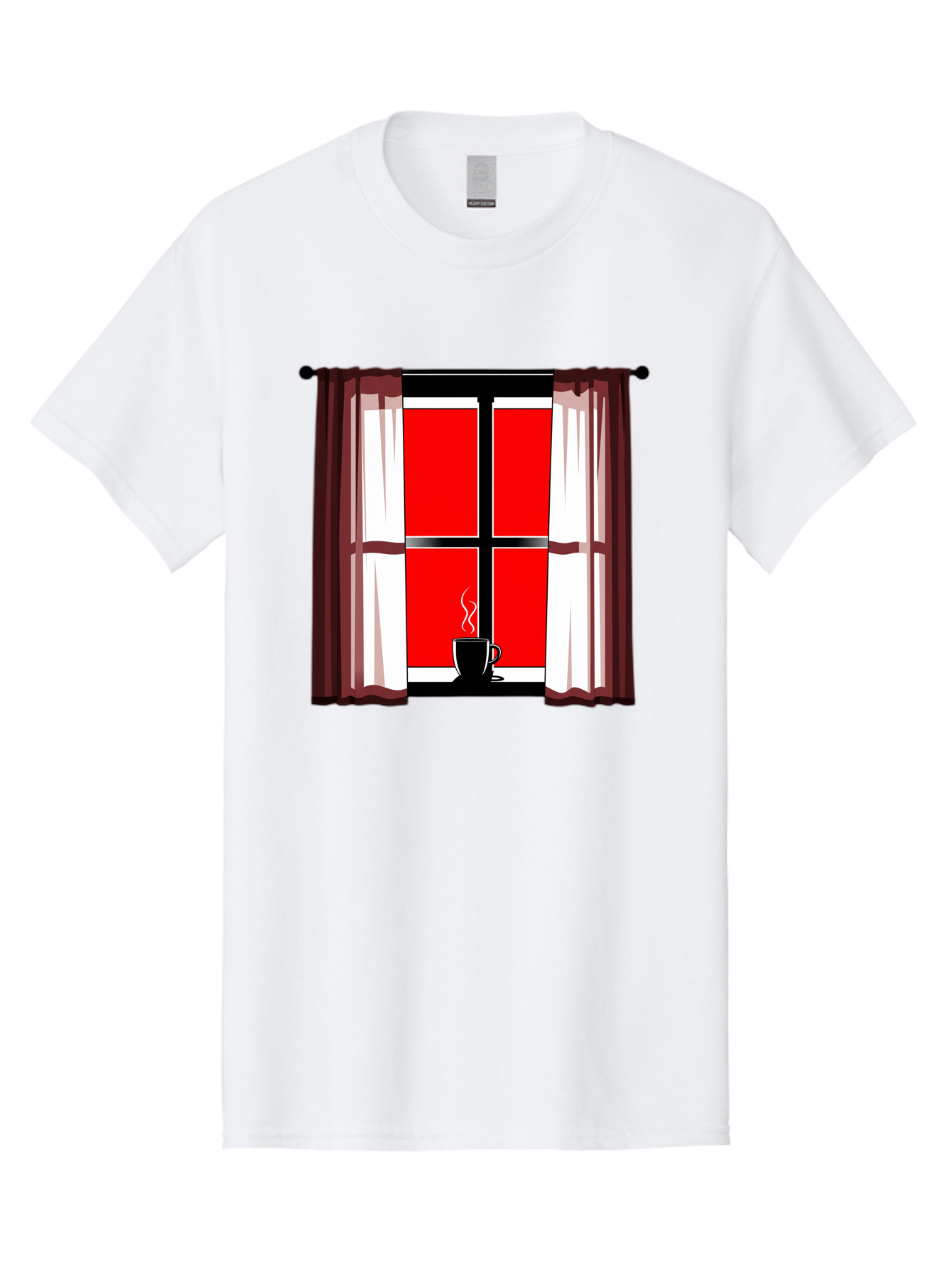 Cup-On-Windowsill Men'S Graphic Tee, 100% Cotton, Comfortable Casual Summer Wear, Machine Washable, Vintage Camera, Old Camera, Antique Camera, Black Camera, Classic Photography, Photography Equipment, Nostalgic Device, Film Camera, Camera Art Bae998