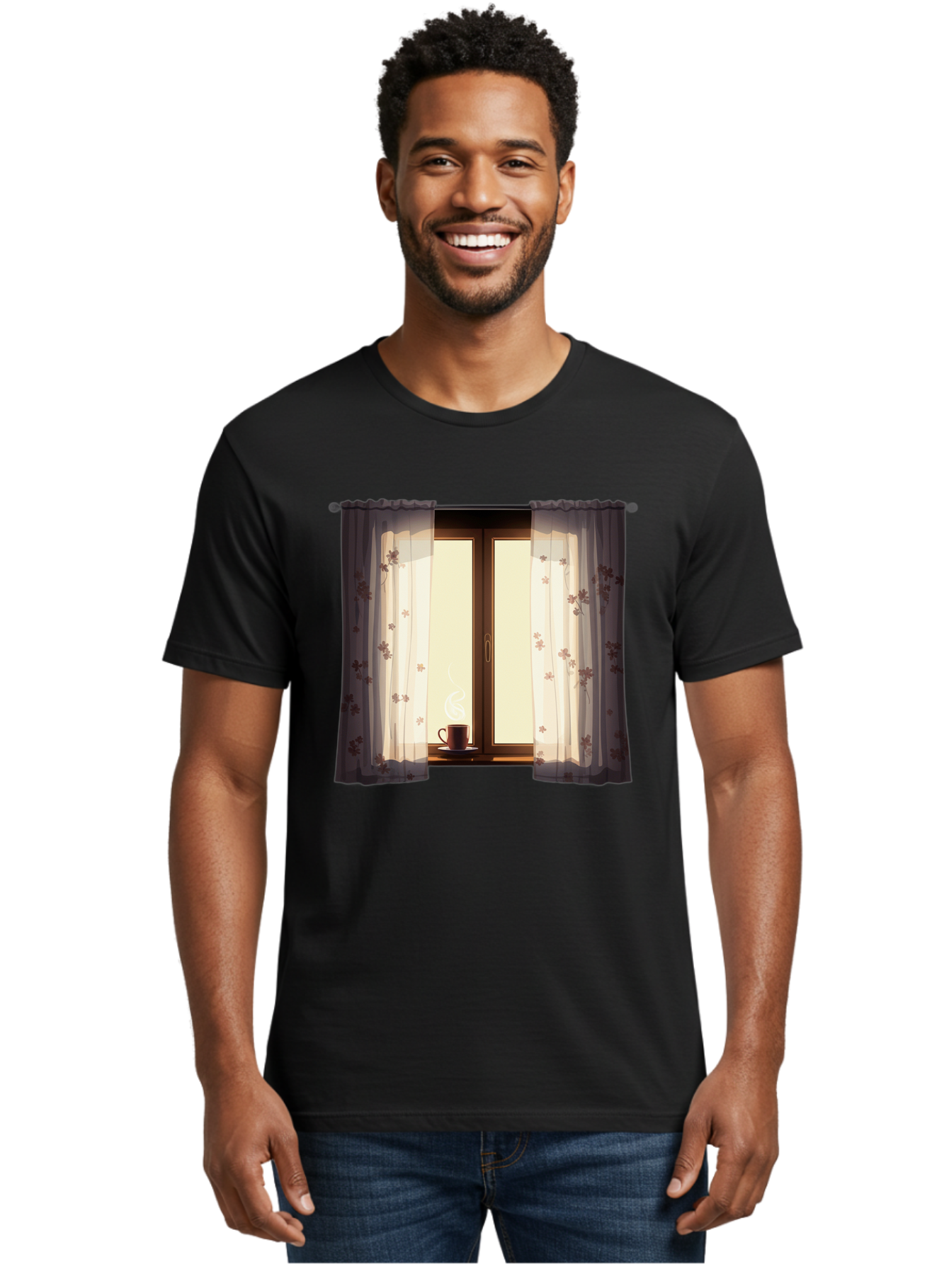 Curtains-Coffee-Cup Men'S Graphic Tee, 100% Cotton, Comfortable Casual Summer Wear, Machine Washable, Vintage Camera, Old Camera, Antique Camera, Black Camera, Classic Photography, Photography Equipment, Nostalgic Device, Film Camera, Bae999