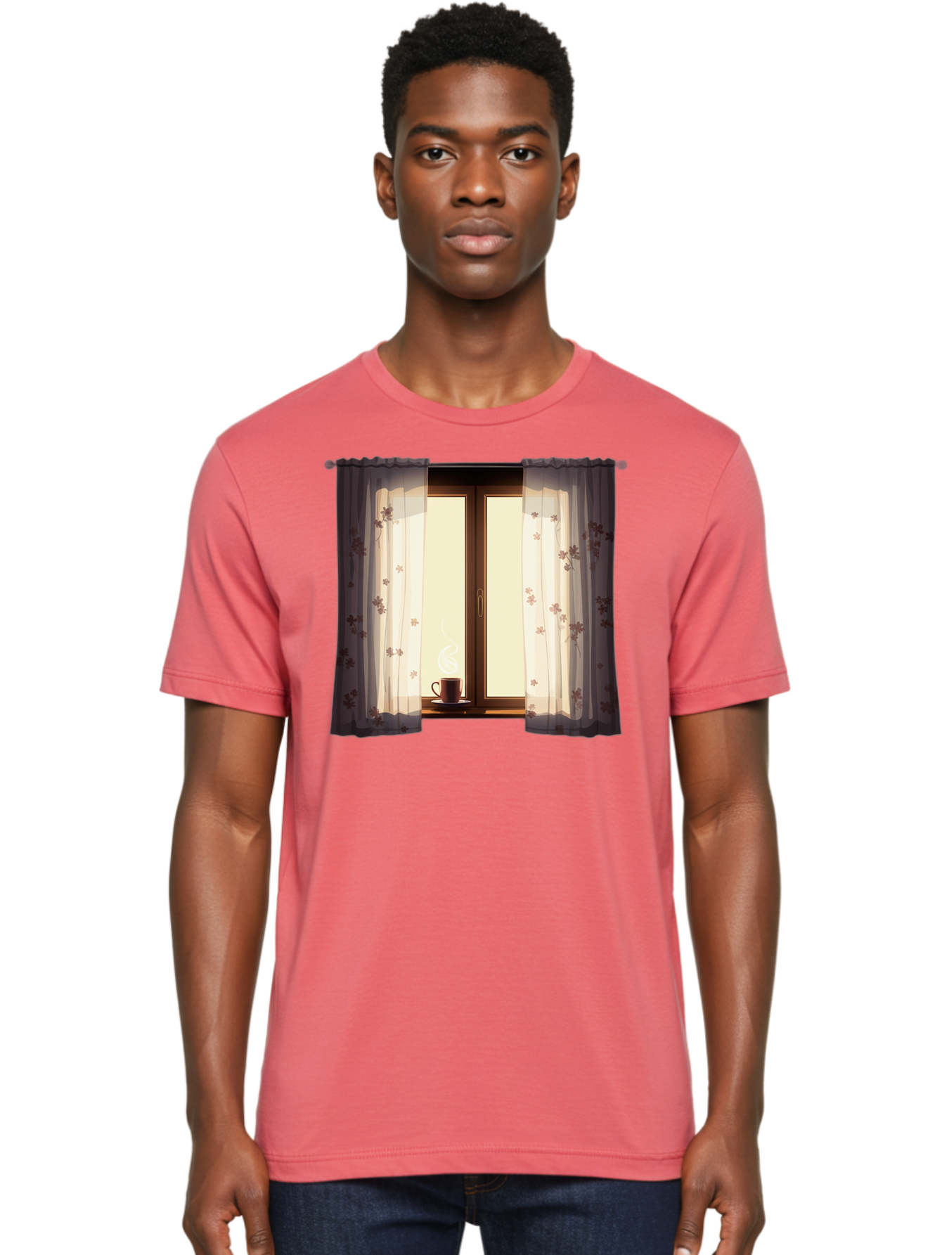 Curtains-Coffee-Cup Men'S Graphic Tee, 100% Cotton, Comfortable Casual Summer Wear, Machine Washable, Vintage Camera, Old Camera, Antique Camera, Black Camera, Classic Photography, Photography Equipment, Nostalgic Device, Film Camera, Bae999