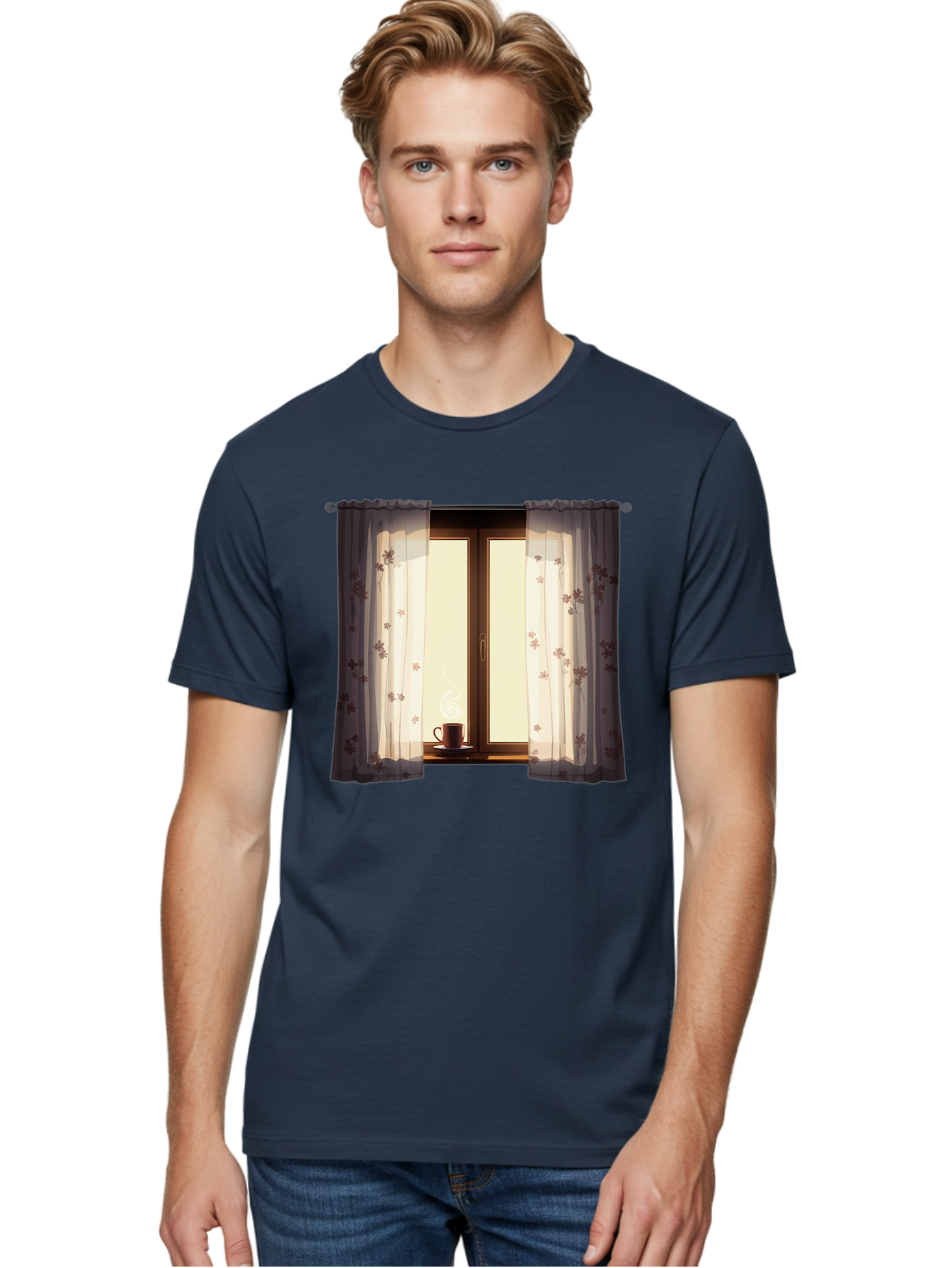 Curtains-Coffee-Cup Men'S Graphic Tee, 100% Cotton, Comfortable Casual Summer Wear, Machine Washable, Vintage Camera, Old Camera, Antique Camera, Black Camera, Classic Photography, Photography Equipment, Nostalgic Device, Film Camera, Bae999