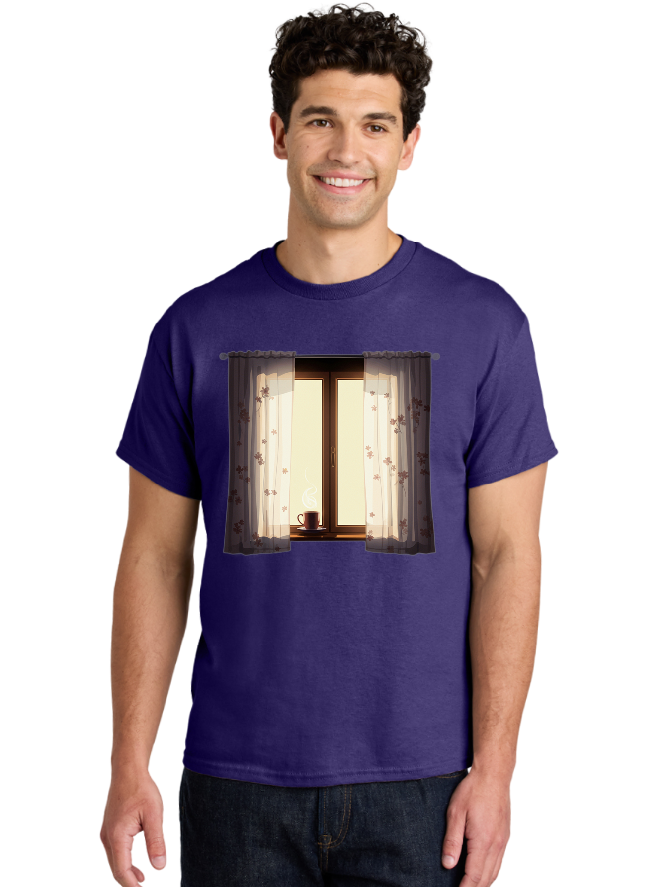 Curtains-Coffee-Cup Men'S Graphic Tee, 100% Cotton, Comfortable Casual Summer Wear, Machine Washable, Vintage Camera, Old Camera, Antique Camera, Black Camera, Classic Photography, Photography Equipment, Nostalgic Device, Film Camera, Bae999