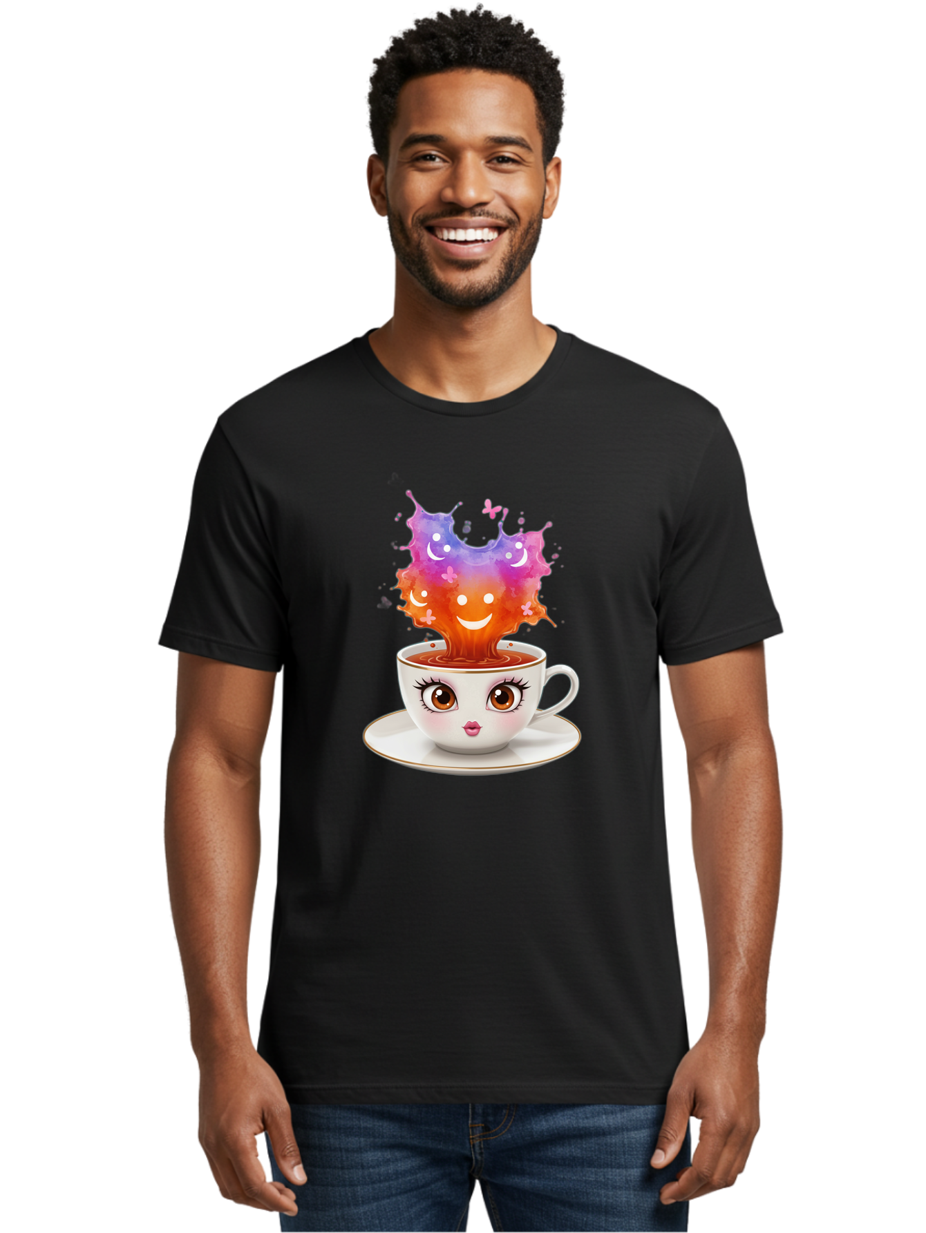Cute-Coffee Men'S Graphic Tee, 100% Cotton, Comfortable Casual Summer Wear, Machine Washable, Vintage Camera, Old Camera, Antique Camera, Black Camera, Classic Photography, Photography Equipment, Nostalgic Device, Film Camera, Camera Art Baf001