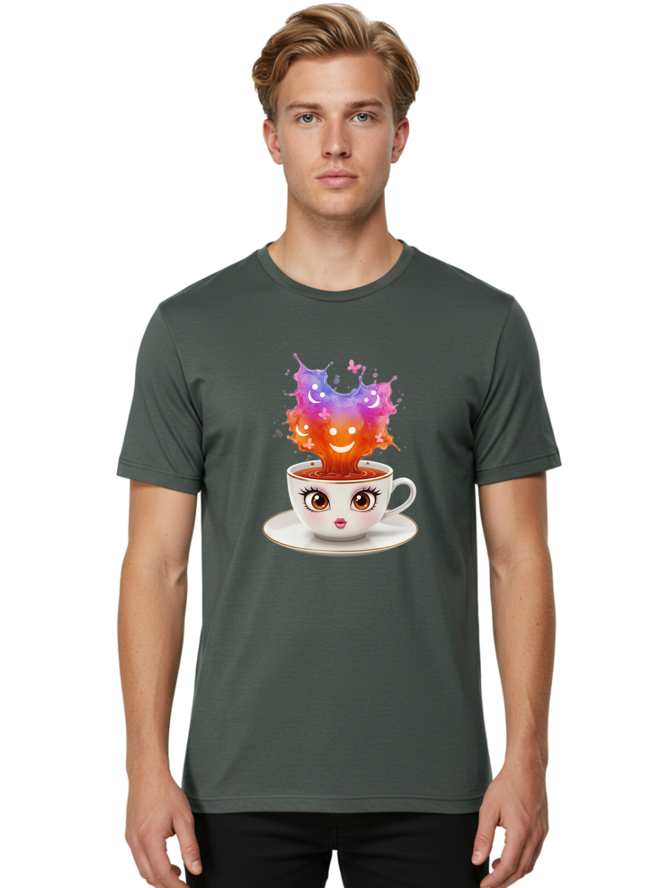 Cute-Coffee Men'S Graphic Tee, 100% Cotton, Comfortable Casual Summer Wear, Machine Washable, Vintage Camera, Old Camera, Antique Camera, Black Camera, Classic Photography, Photography Equipment, Nostalgic Device, Film Camera, Camera Art Baf001