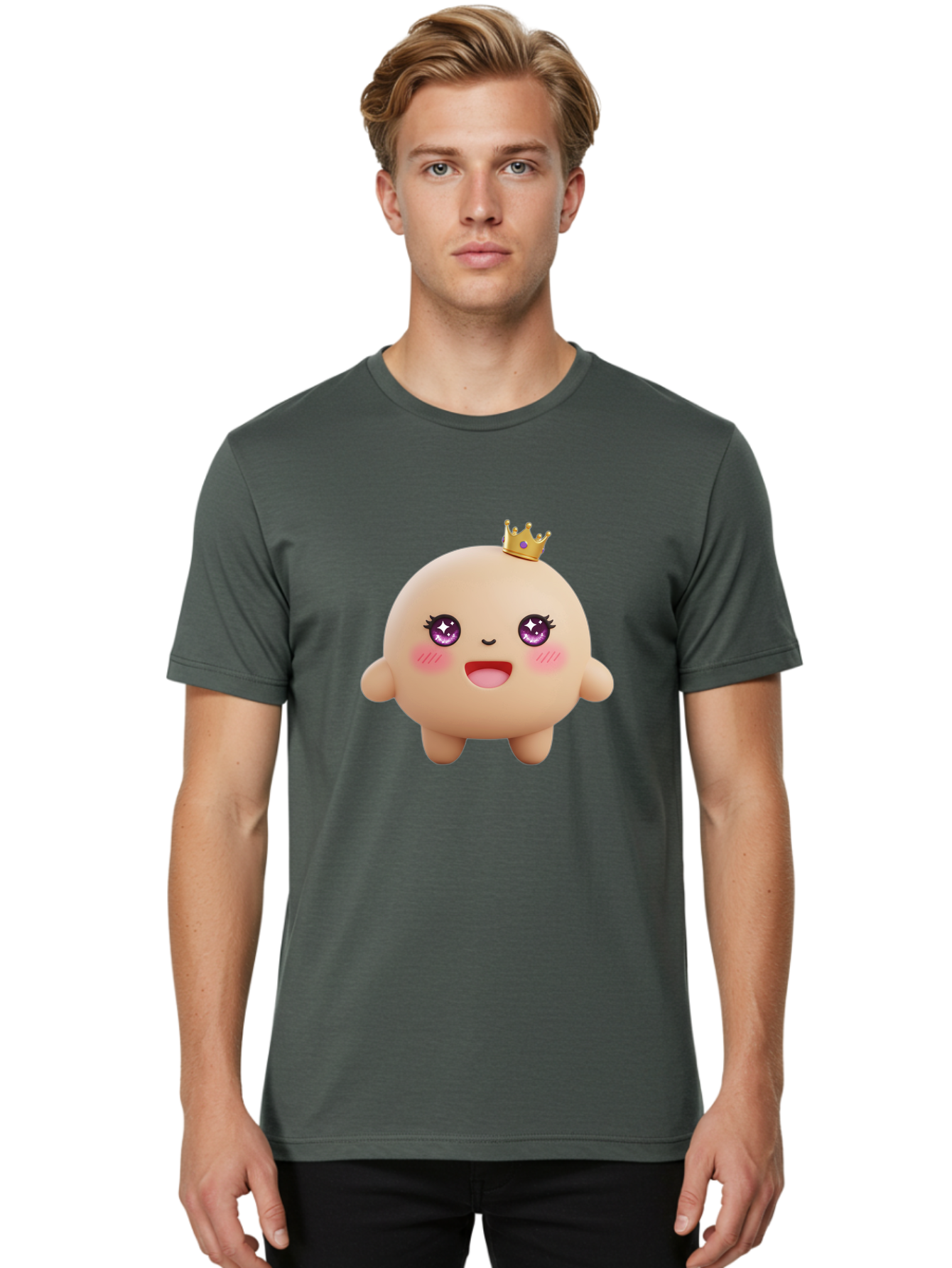 Cute-Crowned-Blob Men'S Graphic Tee, 100% Cotton, Comfortable Casual Summer Wear, Machine Washable, Vintage Camera, Old Camera, Antique Camera, Black Camera, Classic Photography, Photography Equipment, Nostalgic Device, Film Camera, Camera Art Baf002