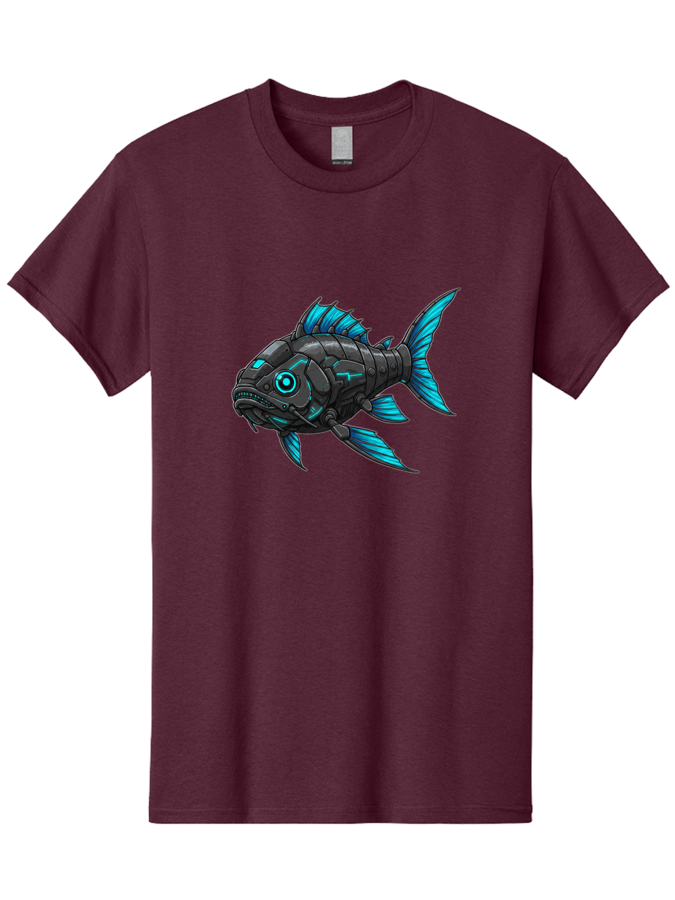 Cyber-Fish-1 Men'S Graphic Tee, 100% Cotton, Comfortable Casual Summer Wear, Machine Washable, Vintage Camera, Old Camera, Antique Camera, Black Camera, Classic Photography, Photography Equipment, Nostalgic Device, Film Camera, Camera Art Baf005