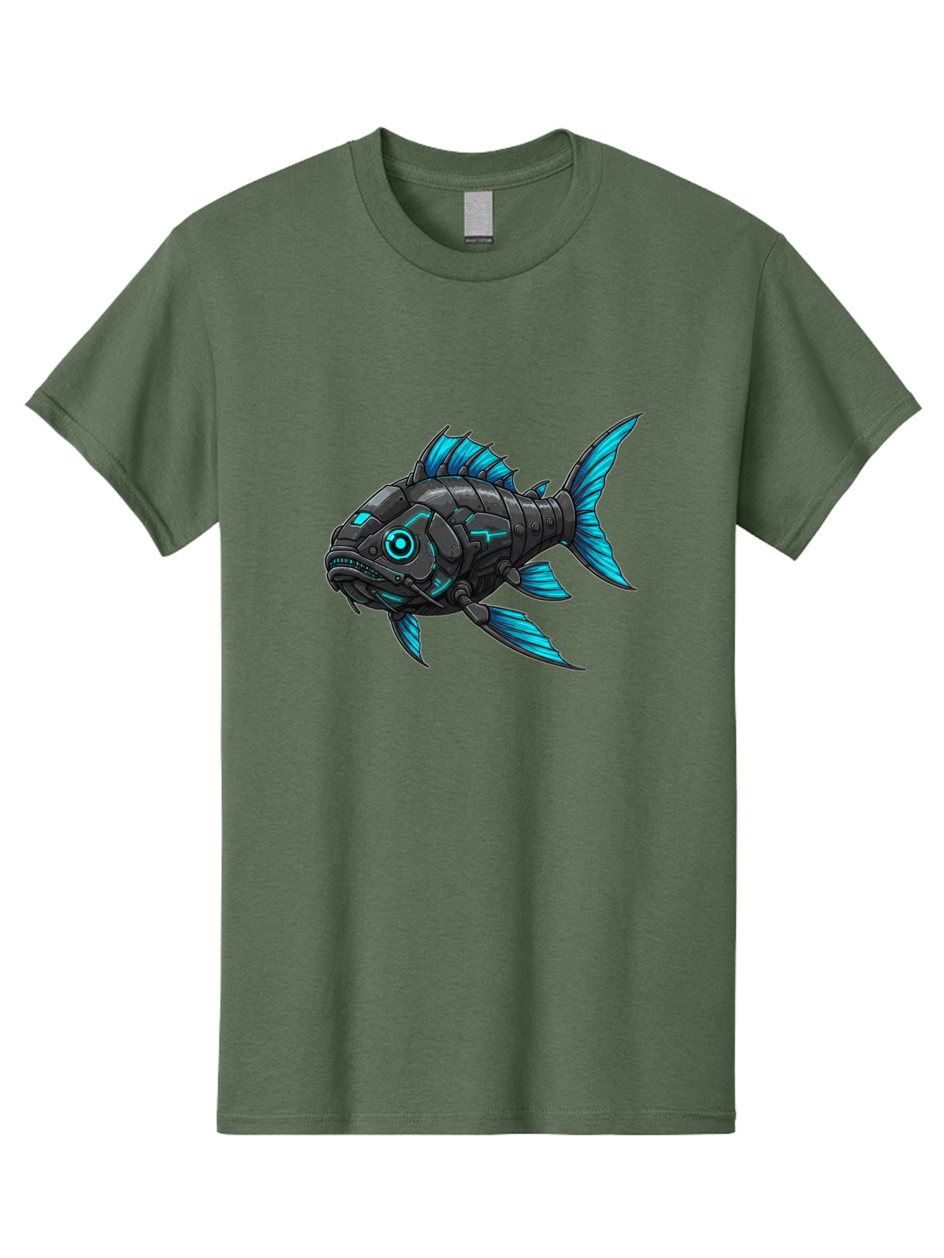 Cyber-Fish-1 Men'S Graphic Tee, 100% Cotton, Comfortable Casual Summer Wear, Machine Washable, Vintage Camera, Old Camera, Antique Camera, Black Camera, Classic Photography, Photography Equipment, Nostalgic Device, Film Camera, Camera Art Baf005