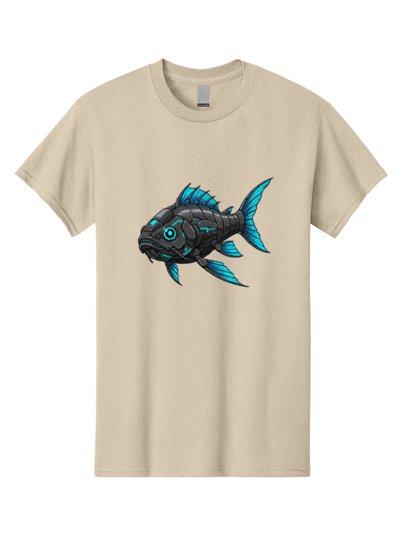 Cyber-Fish-1 Men'S Graphic Tee, 100% Cotton, Comfortable Casual Summer Wear, Machine Washable, Vintage Camera, Old Camera, Antique Camera, Black Camera, Classic Photography, Photography Equipment, Nostalgic Device, Film Camera, Camera Art Baf005