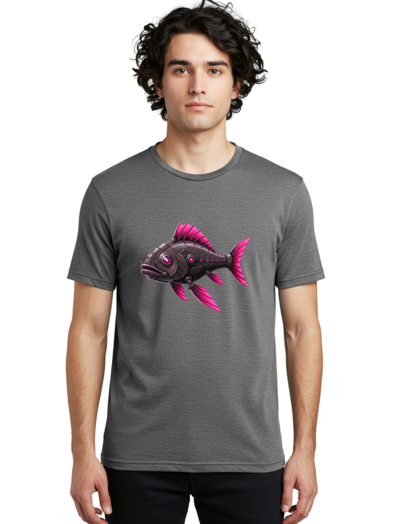 Cyber-Fish Men'S Graphic Tee, 100% Cotton, Comfortable Casual Summer Wear, Machine Washable, Vintage Camera, Old Camera, Antique Camera, Black Camera, Classic Photography, Photography Equipment, Nostalgic Device, Film Camera, Camera Art Baf006