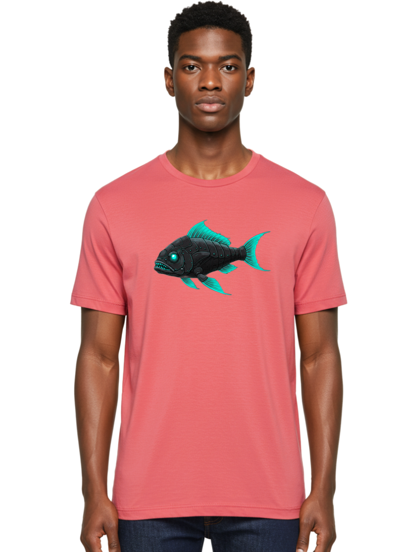 Cybernetic-Fish Men'S Graphic Tee, 100% Cotton, Comfortable Casual Summer Wear, Machine Washable, Vintage Camera, Old Camera, Antique Camera, Black Camera, Classic Photography, Photography Equipment, Nostalgic Device, Film Camera, Camera Art Baf007