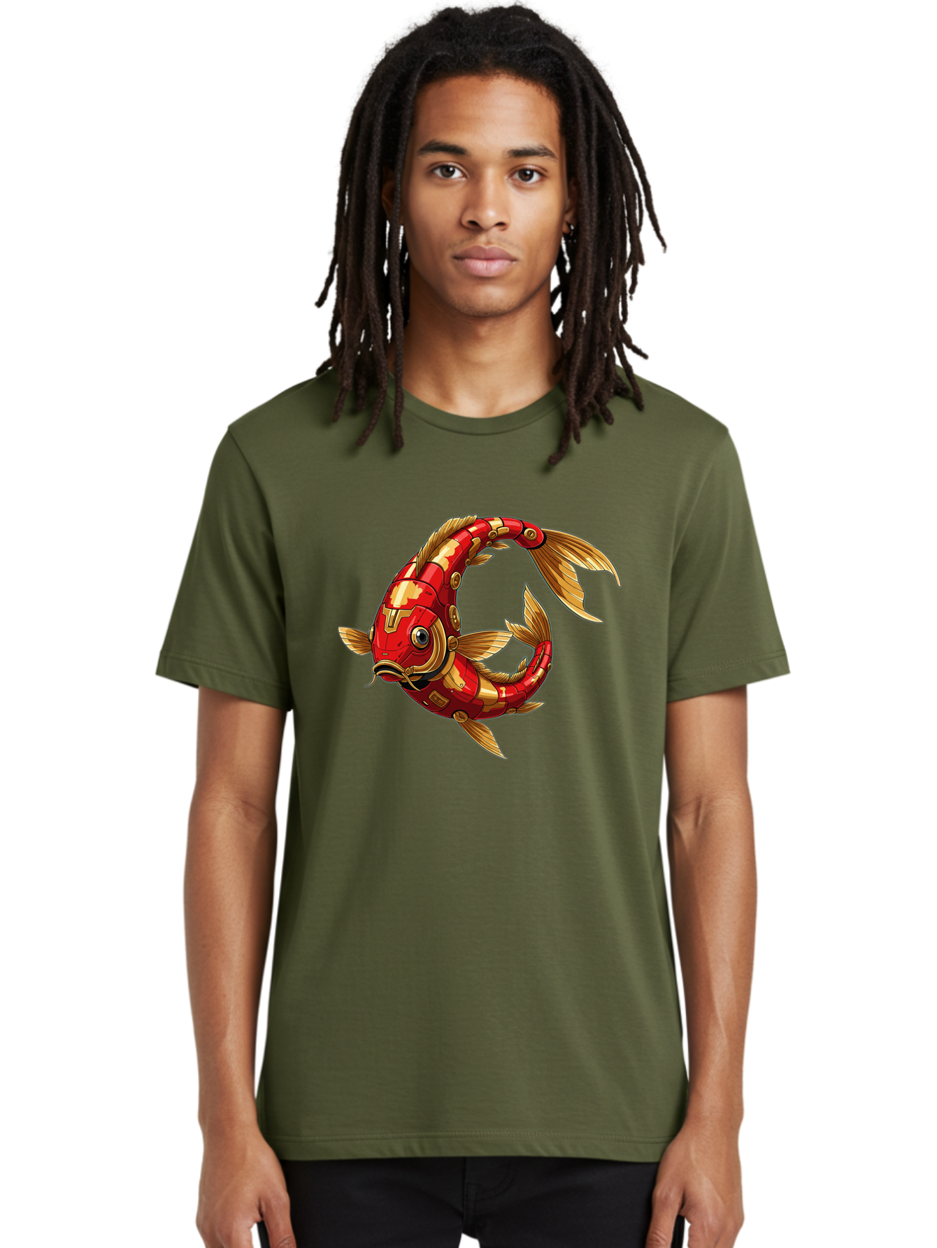 Cybernetic-Koi-Fish Men'S Graphic Tee, 100% Cotton, Comfortable Casual Summer Wear, Machine Washable, Vintage Camera, Old Camera, Antique Camera, Black Camera, Classic Photography, Photography Equipment, Nostalgic Device, Film Camera, Baf008