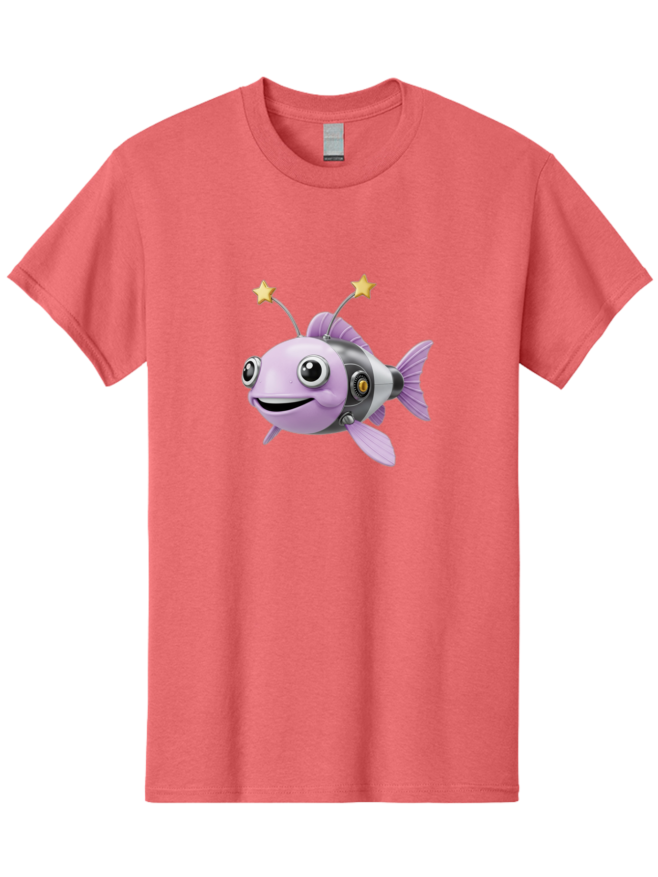 Cyborg-Fish-1 Men'S Graphic Tee, 100% Cotton, Comfortable Casual Summer Wear, Machine Washable, Vintage Camera, Old Camera, Antique Camera, Black Camera, Classic Photography, Photography Equipment, Nostalgic Device, Film Camera, Camera Art Baf009