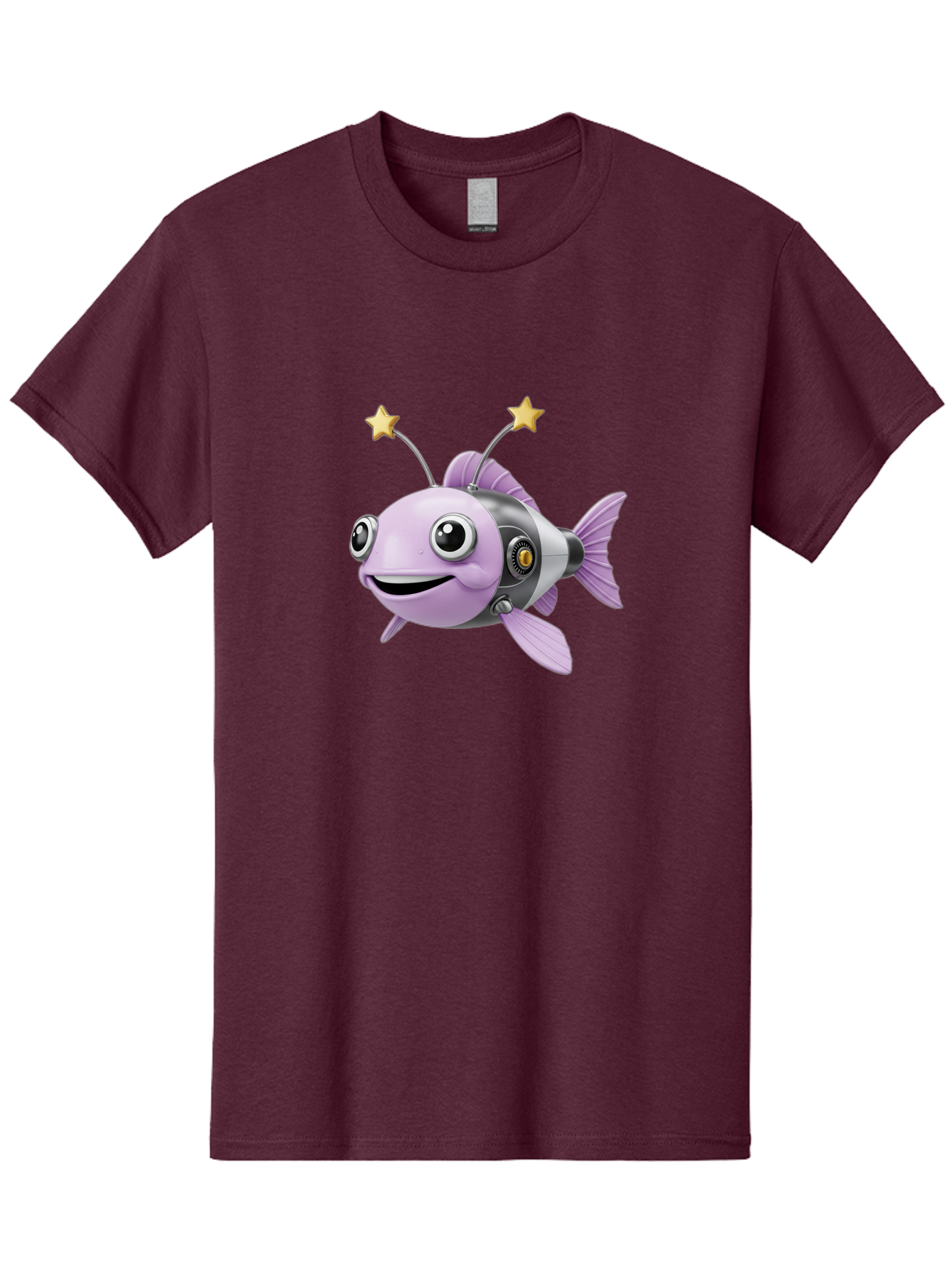 Cyborg-Fish-1 Men'S Graphic Tee, 100% Cotton, Comfortable Casual Summer Wear, Machine Washable, Vintage Camera, Old Camera, Antique Camera, Black Camera, Classic Photography, Photography Equipment, Nostalgic Device, Film Camera, Camera Art Baf009