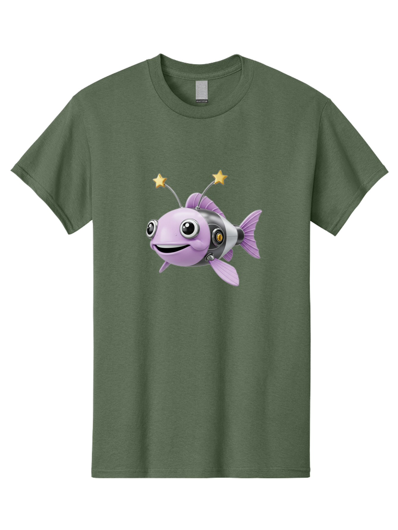 Cyborg-Fish-1 Men'S Graphic Tee, 100% Cotton, Comfortable Casual Summer Wear, Machine Washable, Vintage Camera, Old Camera, Antique Camera, Black Camera, Classic Photography, Photography Equipment, Nostalgic Device, Film Camera, Camera Art Baf009