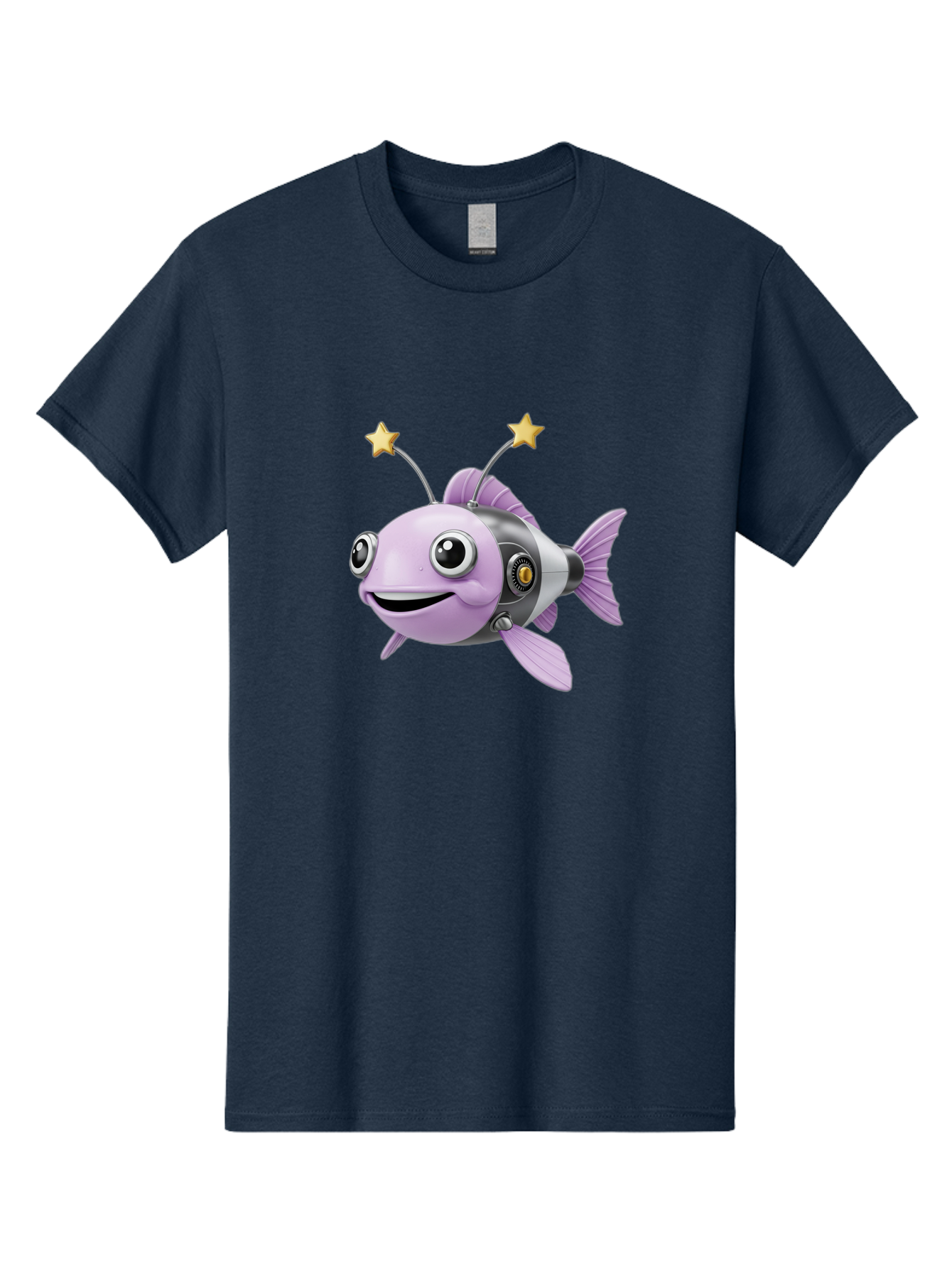 Cyborg-Fish-1 Men'S Graphic Tee, 100% Cotton, Comfortable Casual Summer Wear, Machine Washable, Vintage Camera, Old Camera, Antique Camera, Black Camera, Classic Photography, Photography Equipment, Nostalgic Device, Film Camera, Camera Art Baf009