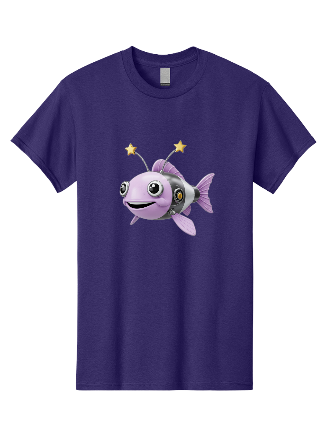 Cyborg-Fish-1 Men'S Graphic Tee, 100% Cotton, Comfortable Casual Summer Wear, Machine Washable, Vintage Camera, Old Camera, Antique Camera, Black Camera, Classic Photography, Photography Equipment, Nostalgic Device, Film Camera, Camera Art Baf009