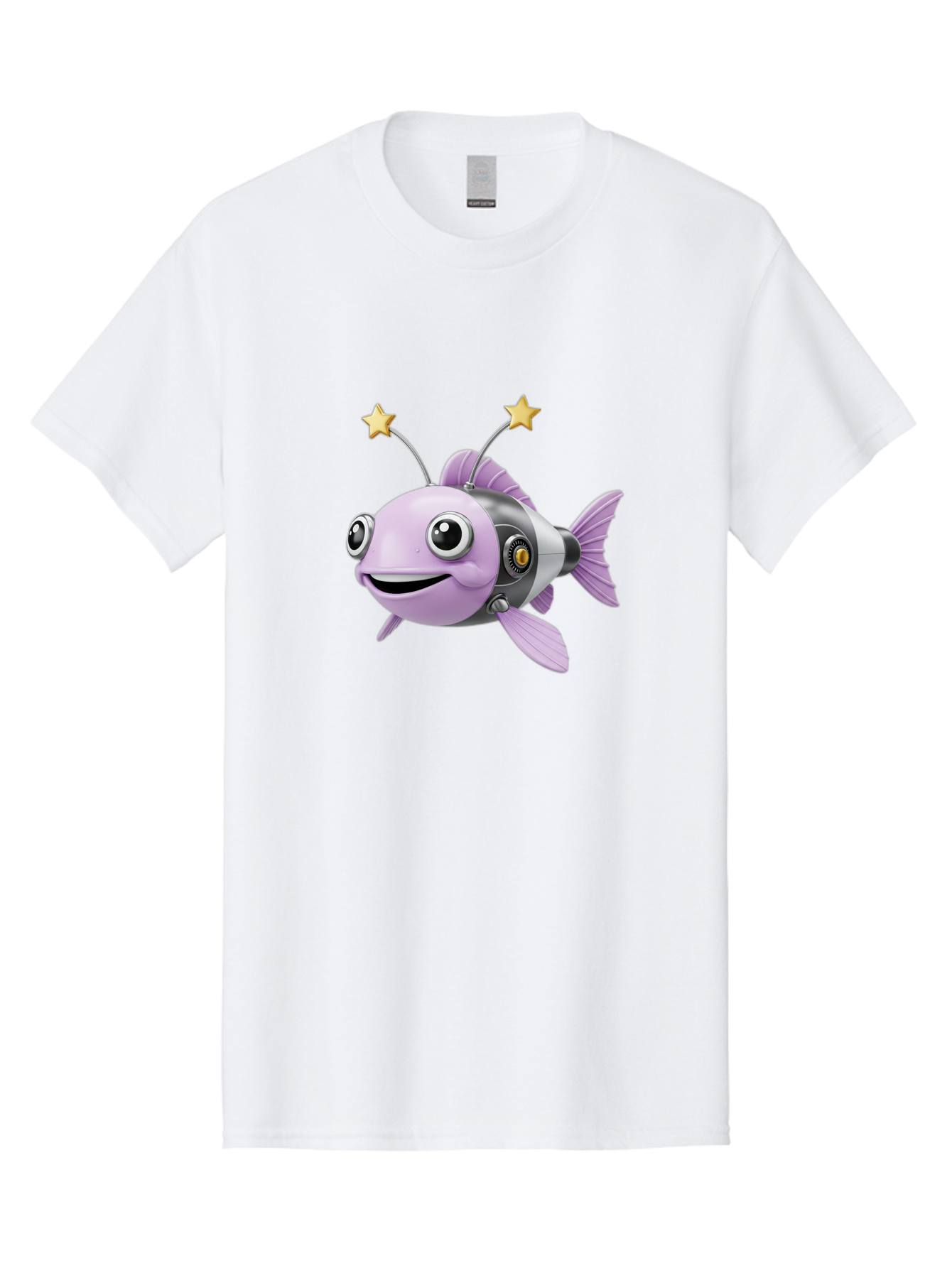 Cyborg-Fish-1 Men'S Graphic Tee, 100% Cotton, Comfortable Casual Summer Wear, Machine Washable, Vintage Camera, Old Camera, Antique Camera, Black Camera, Classic Photography, Photography Equipment, Nostalgic Device, Film Camera, Camera Art Baf009
