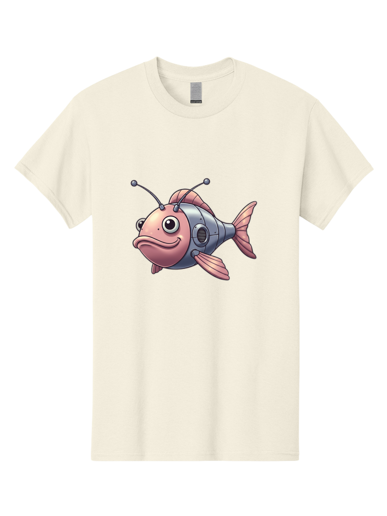Cyborg-Fish-3 Men'S Graphic Tee, 100% Cotton, Comfortable Casual Summer Wear, Machine Washable, Vintage Camera, Old Camera, Antique Camera, Black Camera, Classic Photography, Photography Equipment, Nostalgic Device, Film Camera, Camera Art Baf011