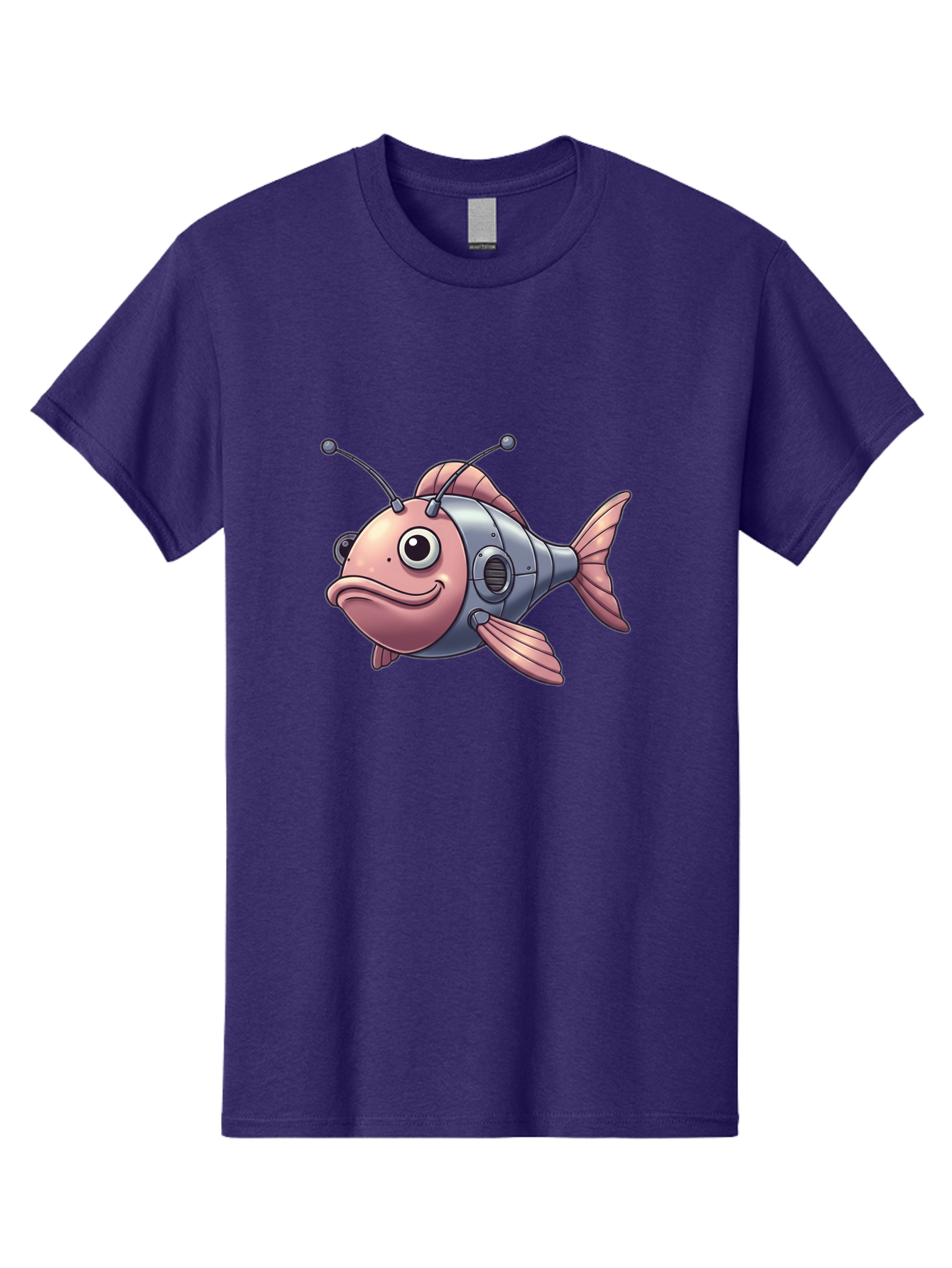 Cyborg-Fish-3 Men'S Graphic Tee, 100% Cotton, Comfortable Casual Summer Wear, Machine Washable, Vintage Camera, Old Camera, Antique Camera, Black Camera, Classic Photography, Photography Equipment, Nostalgic Device, Film Camera, Camera Art Baf011