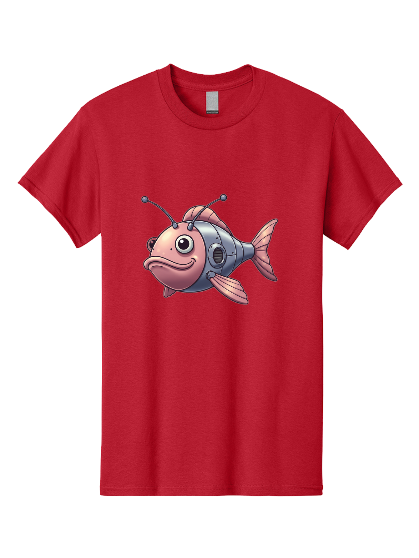 Cyborg-Fish-3 Men'S Graphic Tee, 100% Cotton, Comfortable Casual Summer Wear, Machine Washable, Vintage Camera, Old Camera, Antique Camera, Black Camera, Classic Photography, Photography Equipment, Nostalgic Device, Film Camera, Camera Art Baf011